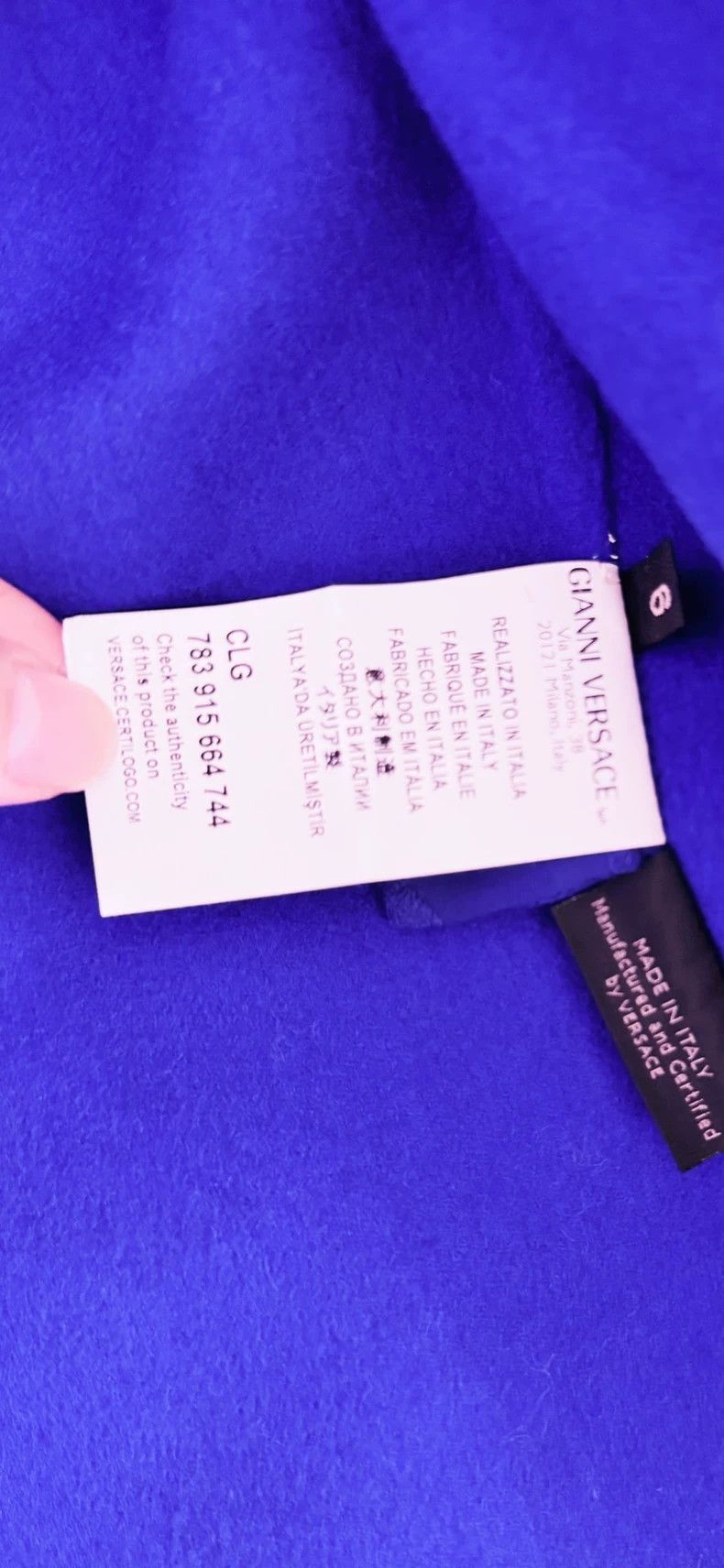Versace Versace Double-breasted contrasting cashmere jacket Size L / US 10 / IT 46 - 5 Thumbnail