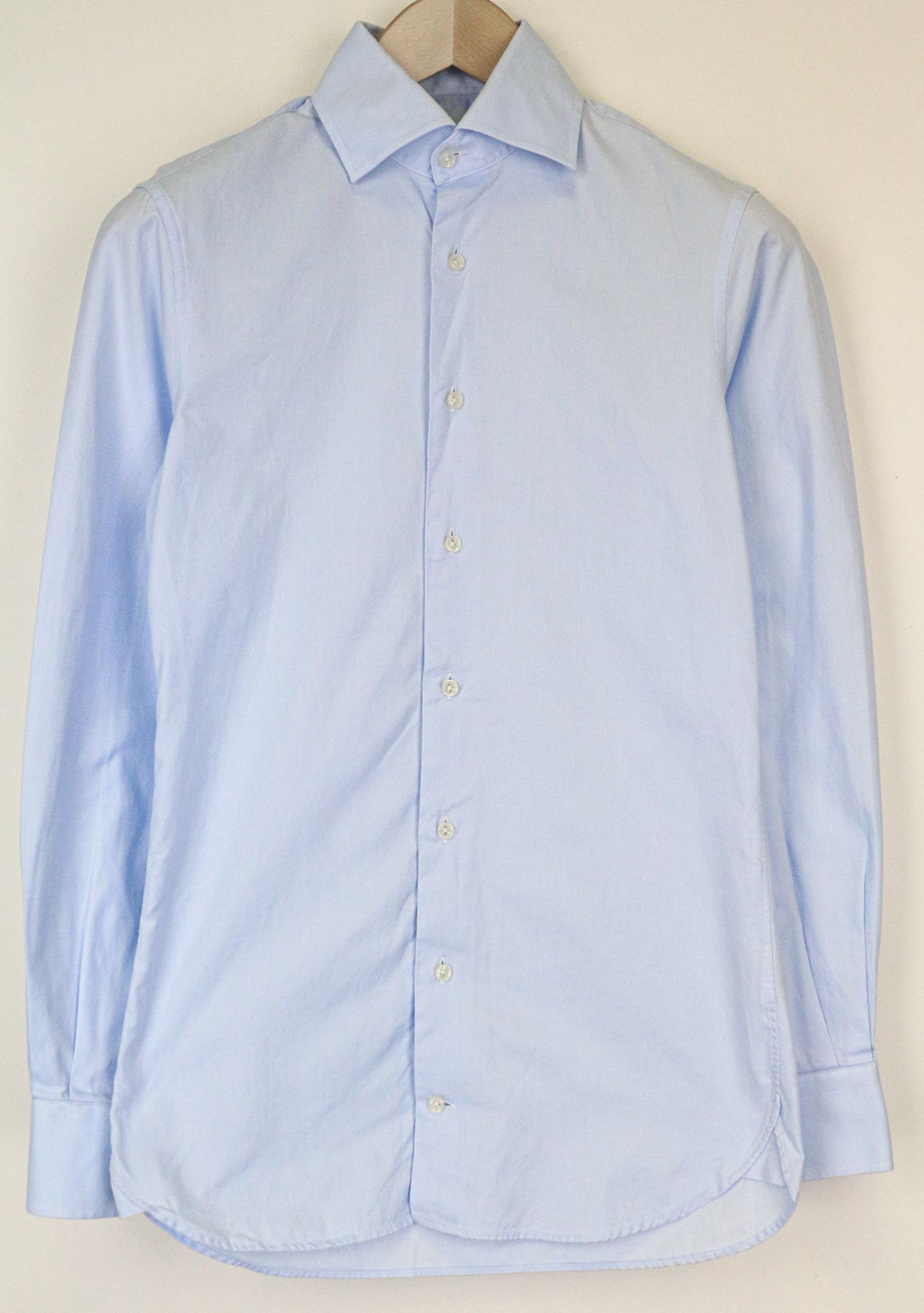 Suitsupply 36/14 Blue Cotton Button-Up Long Sleeve Shirt 79088 Size 36R - 1 Thumbnail