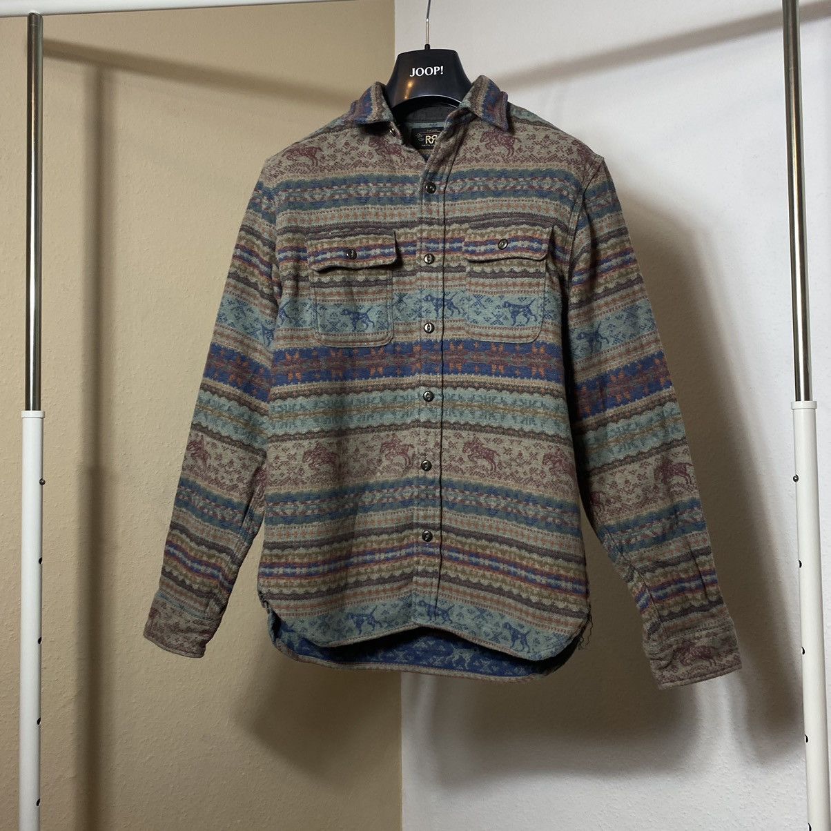 RRL Ralph Lauren RRL Double Ralph Lauren Fair Isle Hunting Jacquard Workshirt Size US S / EU 44-46 / 1 - 2 Thumbnail