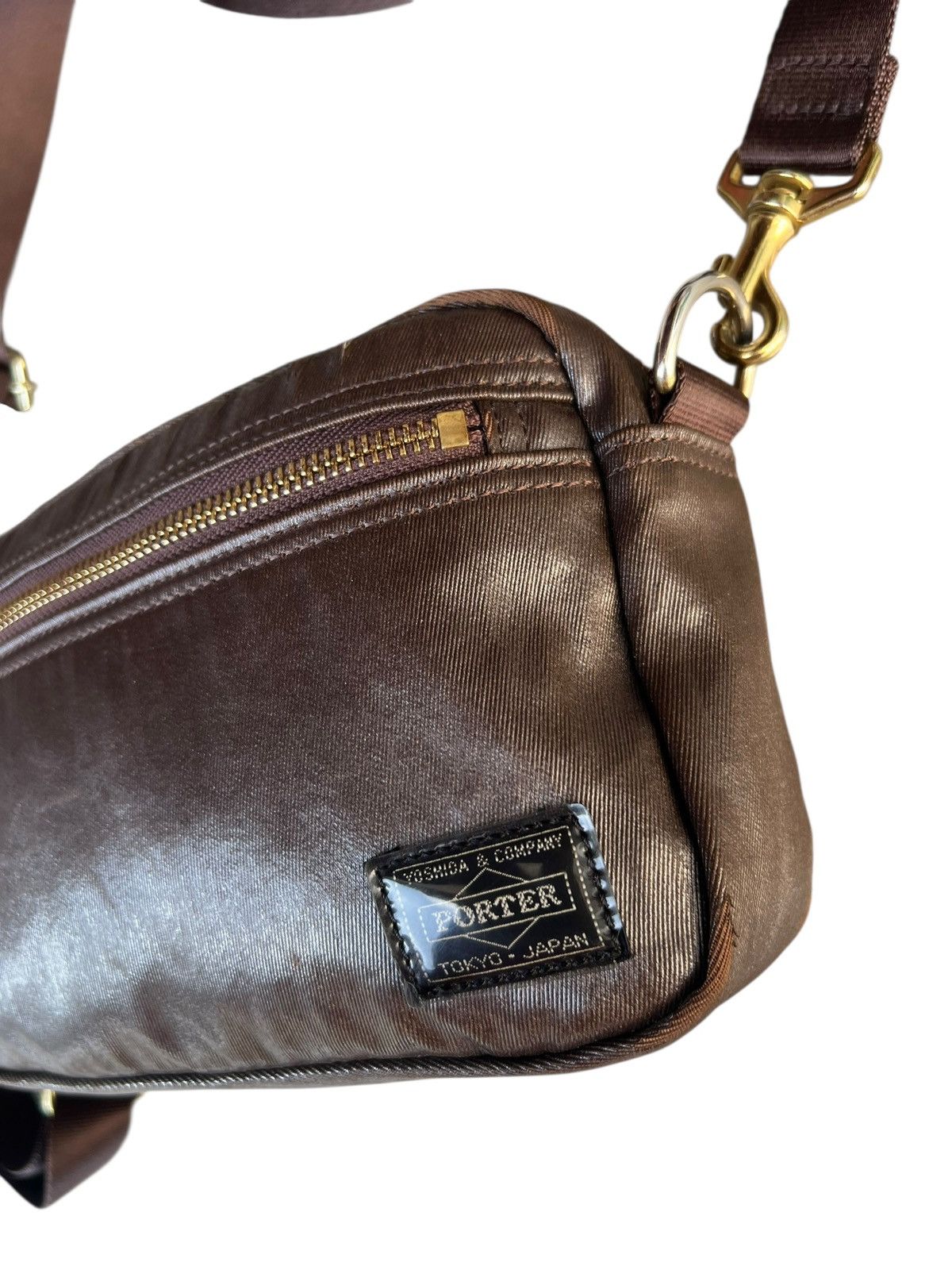 Porter By Yoshida Japan Distressed Coated Waxed Mini Bag