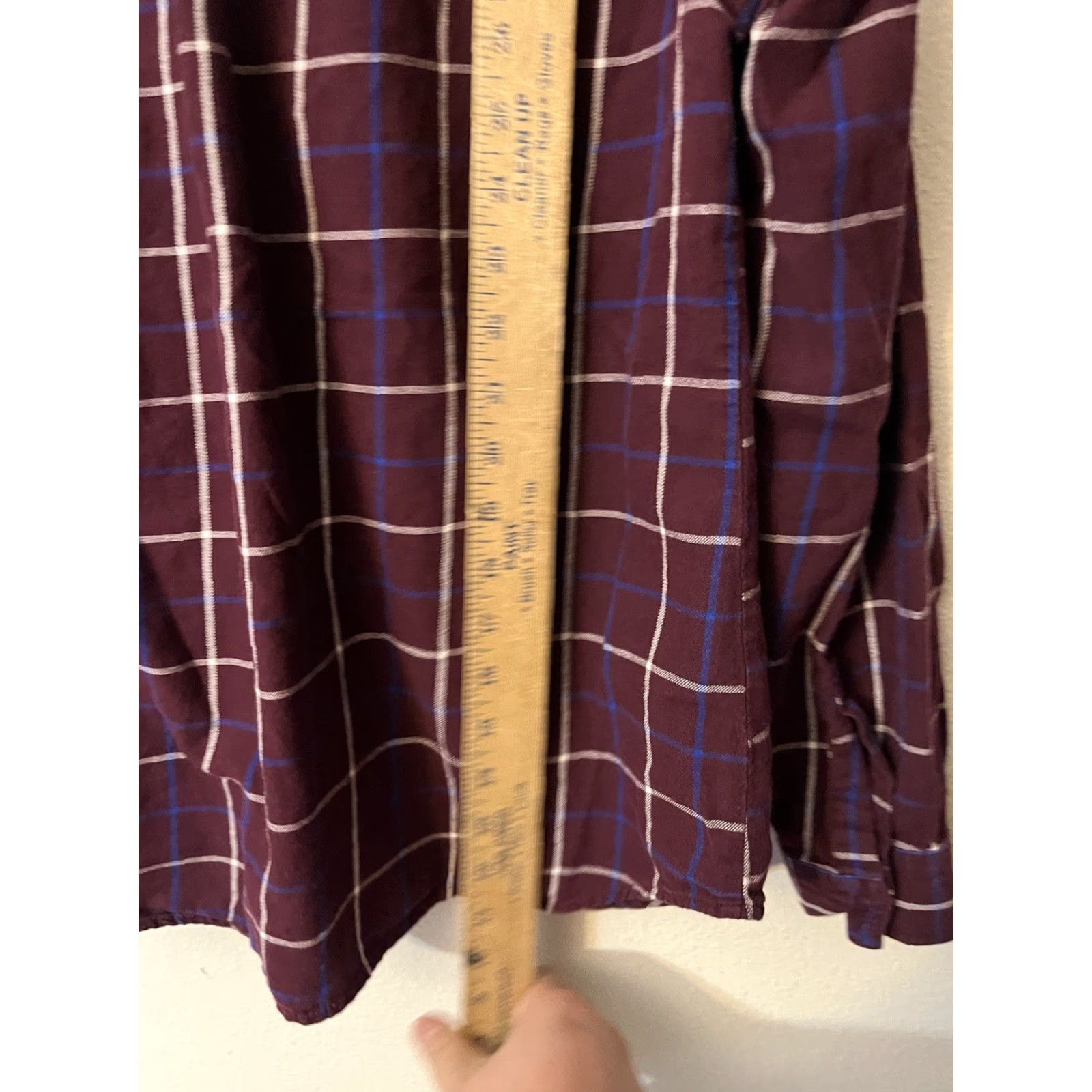 Old Navy Old Navy Shirt Women’s Button Up Long Sleeve Plaid Burgundy Size Large - Red Casual Blouse Size L / US 10 / IT 46 - 4 Thumbnail