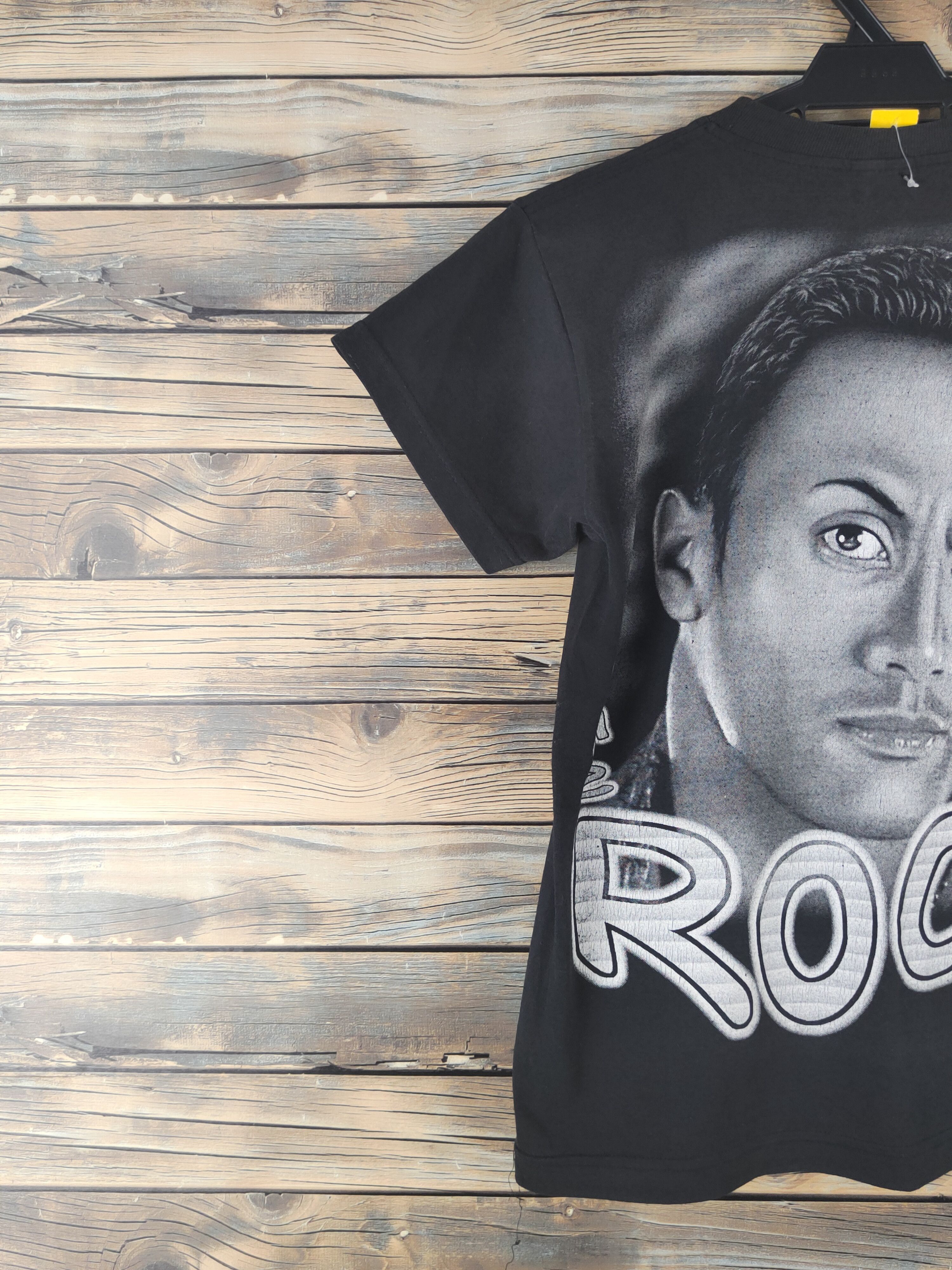 WWF DL vintage wwf Black The Rock Short Sleeve T-shirt #2772 Size US S / EU 44-46 / 1 - 10 Thumbnail