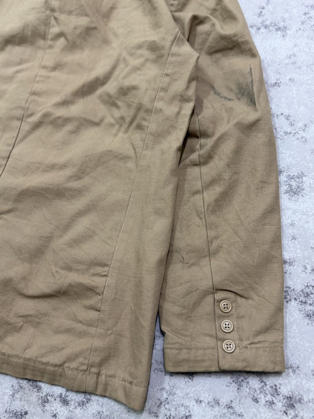 Gap Gap Double Breasted Car Coat Khaki Cotton Blend Jacket Size US L / EU 52-54 / 3 - 16 Thumbnail