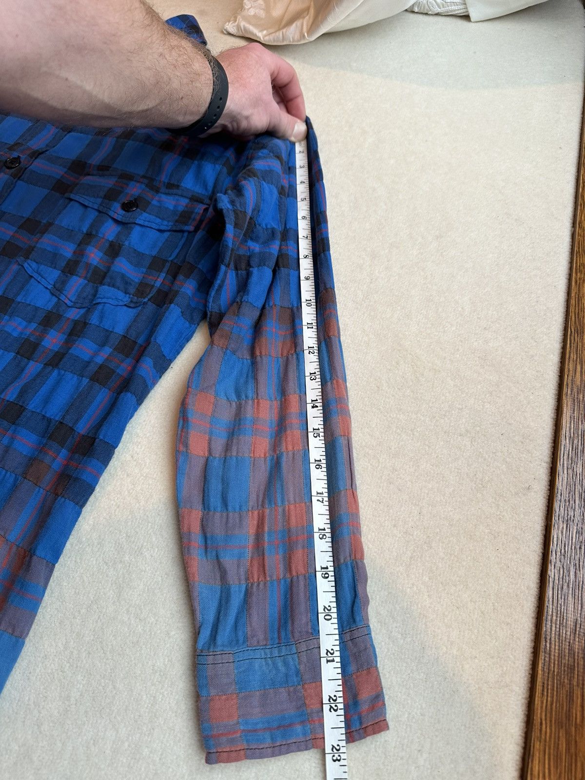 Saint Laurent Paris SS16 Saint Laurent‘ surf sound’ raw hem bleached flannel Size US L / EU 52-54 / 3 - 7 Thumbnail