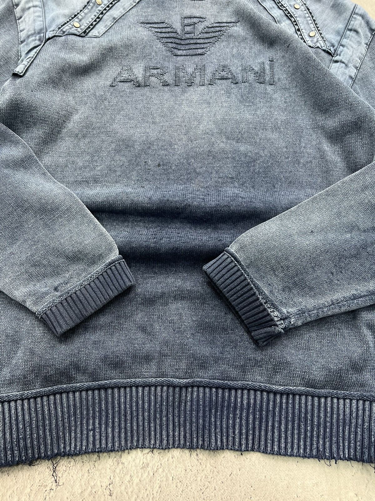 Emporio Armani × Vintage EMPORIO ARMANI 90s Slimfit Ribbed Knitted Sweater y2k Size US XL / EU 56 / 4 - 7 Thumbnail