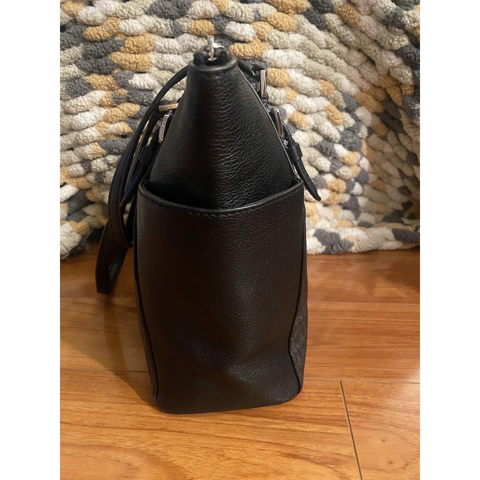Michael Kors Michael Kors Jet Set Signature Shoulder Bag Blk Size ONE SIZE - 3 Thumbnail