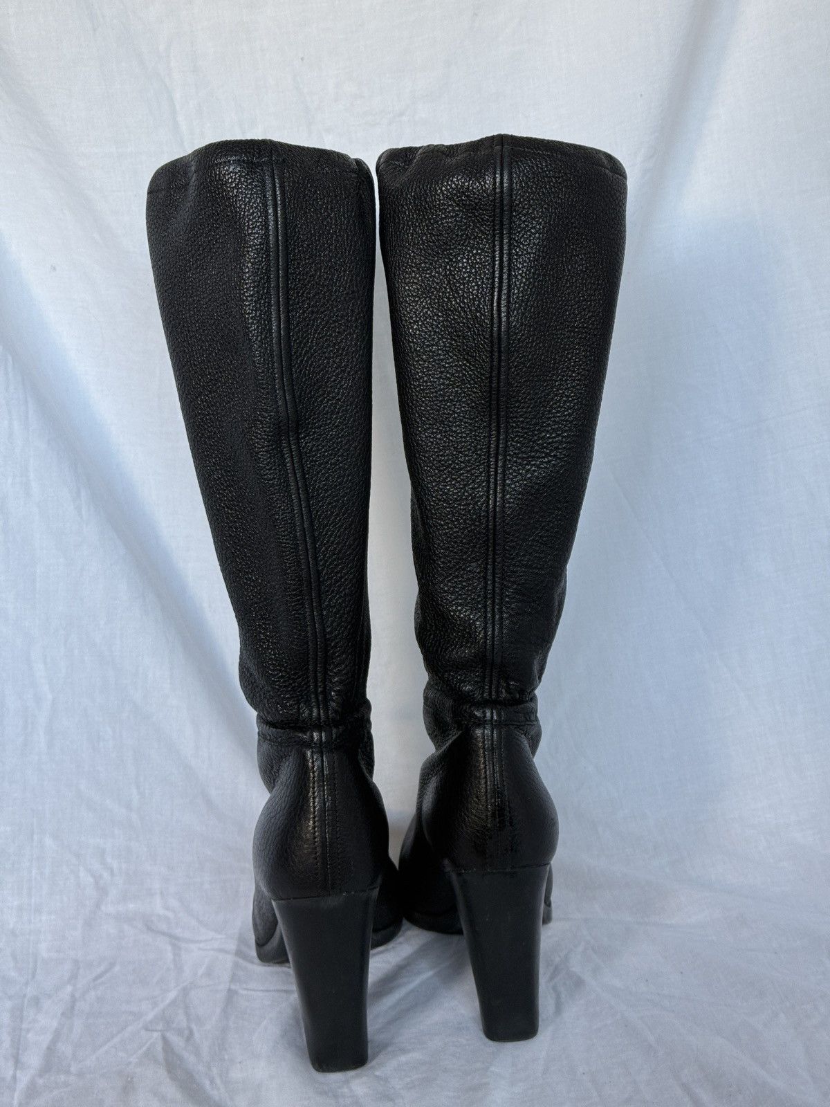 Prada Prada Black Leather Biker Boots Size US 6 / IT 36 - 7 Thumbnail