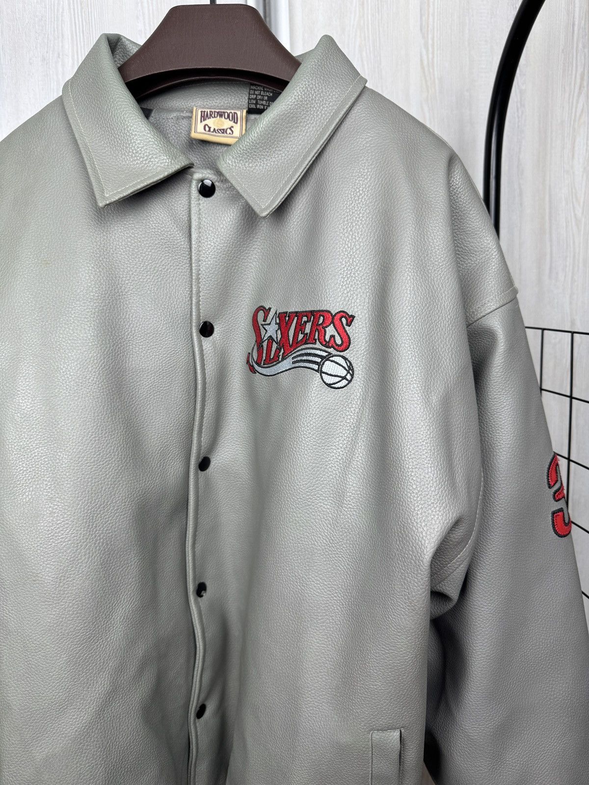 NBA Hardwood Classics vintage leatherette varsity bomber jacket Size US XXL / EU 58 / 5 - 11 Thumbnail