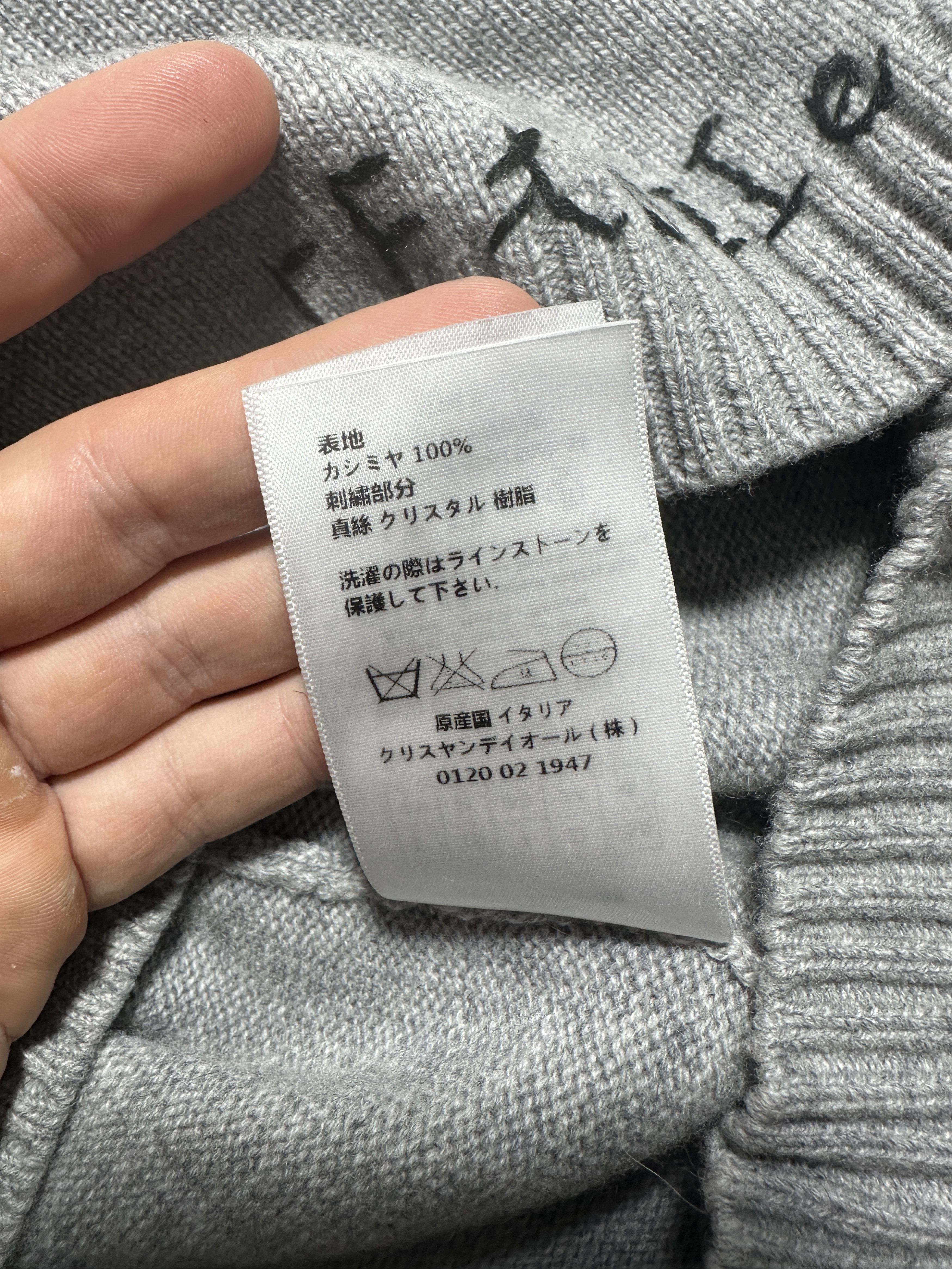 Dior Christian Dior Gray Cashmere L'Étoile Star Embroid Size 36 Size XS / US 0-2 / IT 36-38 - 17 Thumbnail