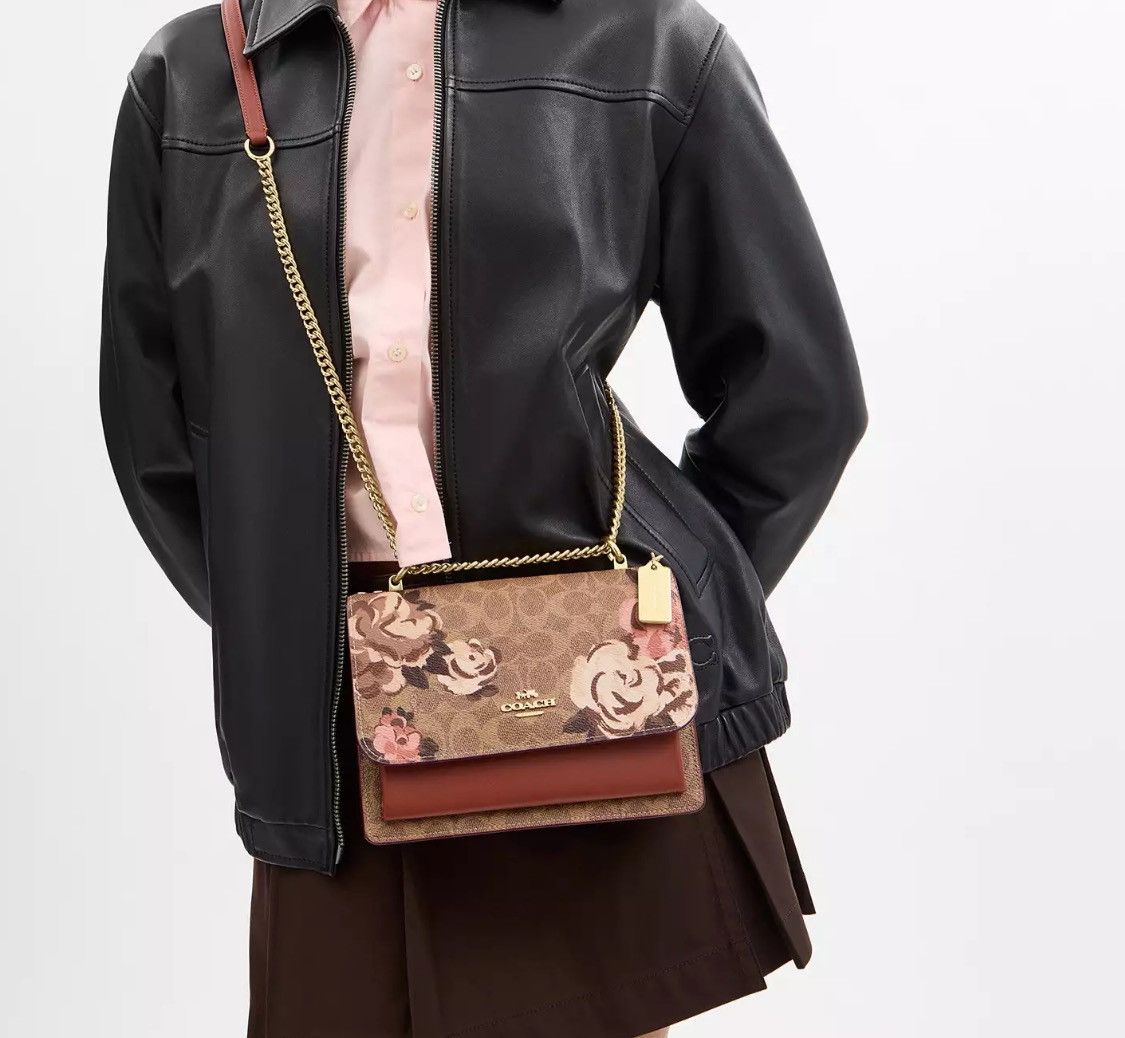 Coach Klare Crossbody Bag In Signature Canvas With Rose Print Size ONE SIZE - 8 Thumbnail