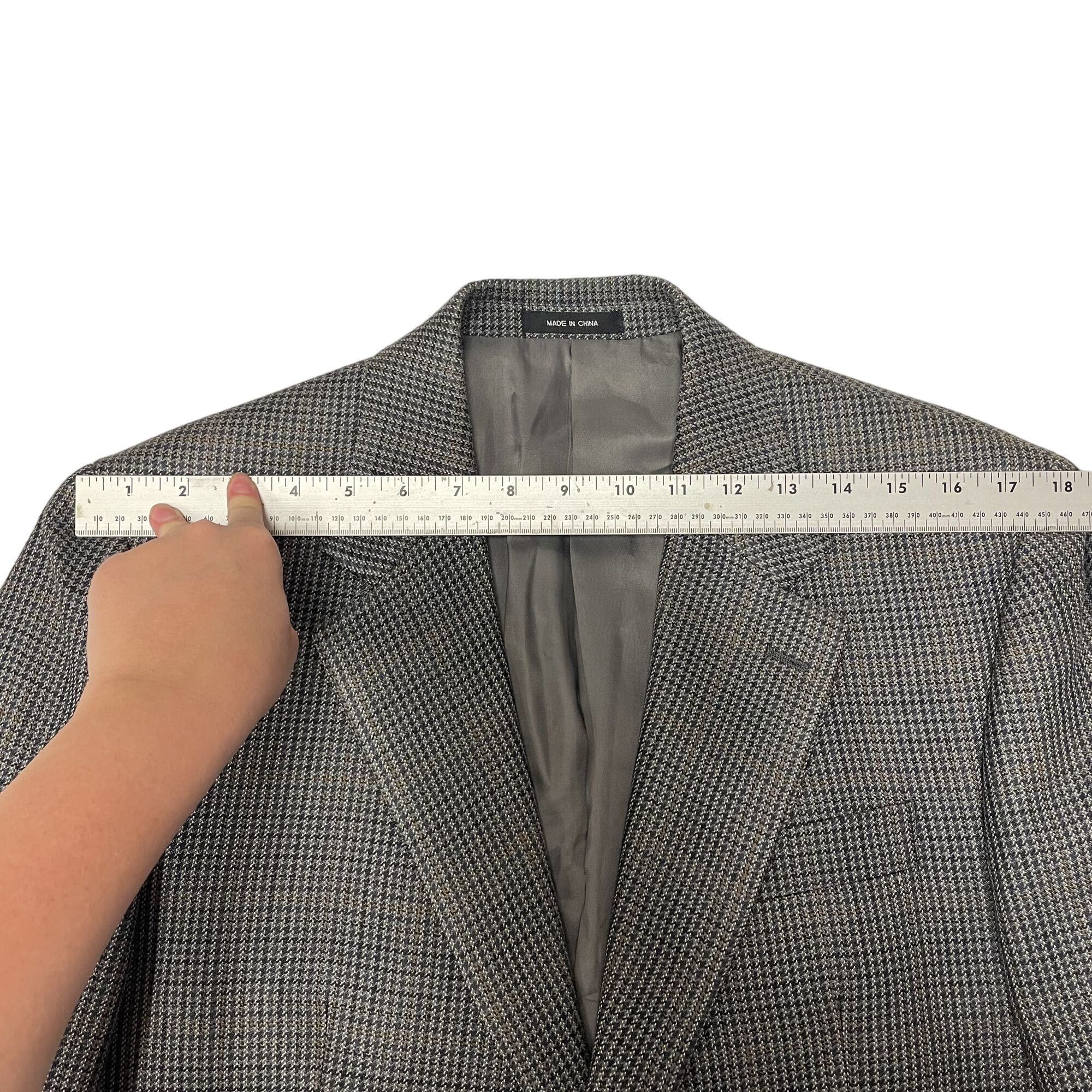 Chaps Ralph Lauren Chaps Ralph Lauren HOUNDSTOOTH Overcheck SILK Sport Coat Size 38R - 10 Thumbnail