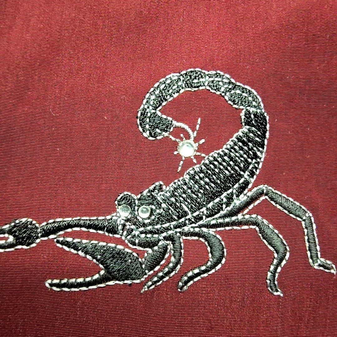 Vintage Vintage Scorpion Embroidered Button Up Red Mens Medium Size US M / EU 48-50 / 2 - 6 Thumbnail