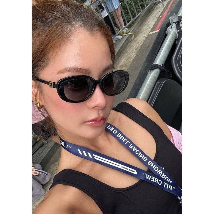 Gucci Gucci GG1684SA 001 Sunglasses Black Oval Frame, Grey Lenses Size ONE SIZE - 3 Thumbnail