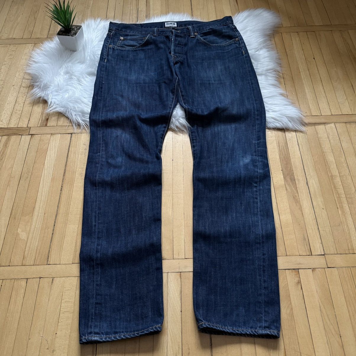 Edwin 📌 Vintage Edwin Japanese Washed Y2K Regular Jeans Size US 34 / EU 50 - 9 Thumbnail