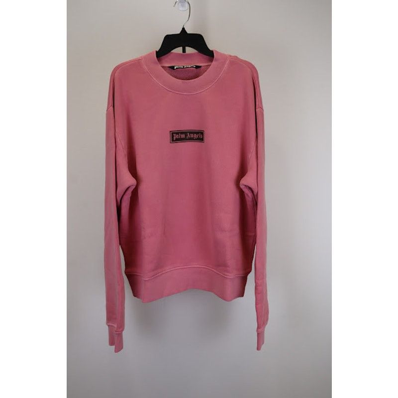 Palm Angels o1rshd1 GD Box Logo Crewneck in Fuchsia/Black Size US XXL / EU 58 / 5 - 1 Thumbnail