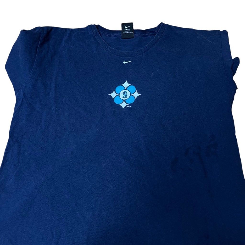 Nike Y2K Nike Center Swoosh Seattle Mariners Cropped T Shirt XL Size US XL / EU 56 / 4 - 2 Thumbnail