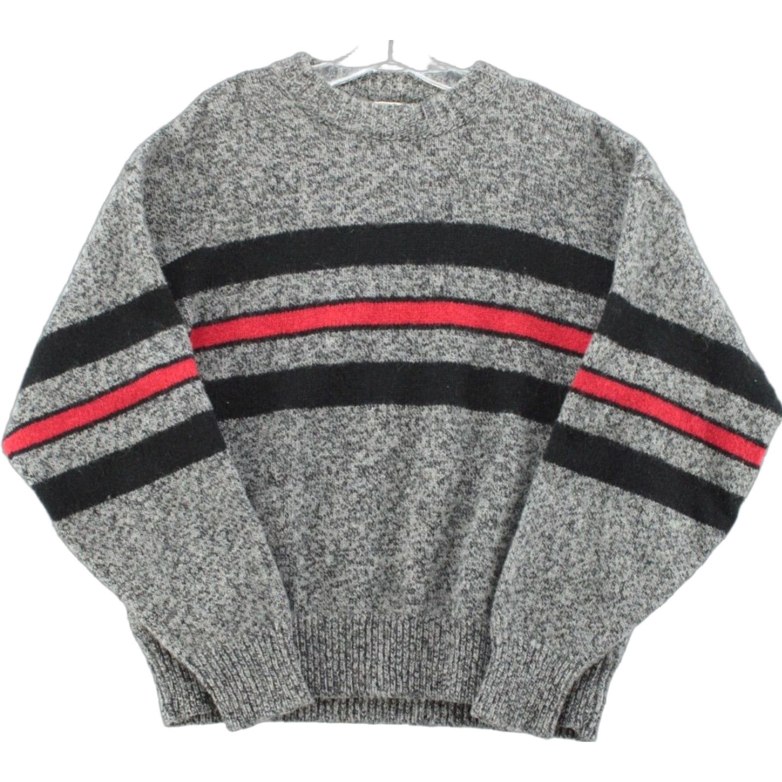 CO VTG Environmental Clothing Co Sweater Mens Large Striped Wool Blend Nordic Cabin Core 80s 90s Multicolor Pullover Crew Neck Wool Knit Regular No Flaws Size US L / EU 52-54 / 3 - 1 Thumbnail