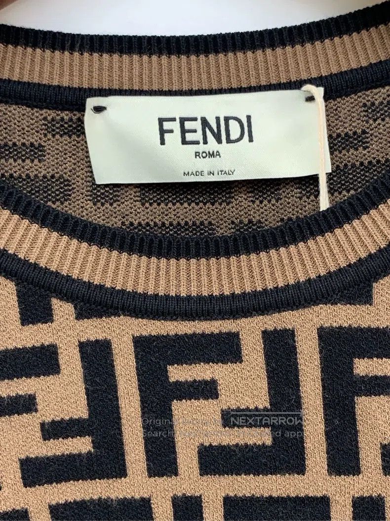 Fendi Fendi FF Pattern Long Sleeve Round Neck Knit Sweater - Wom Size XS / US 0-2 / IT 36-38 - 3 Thumbnail