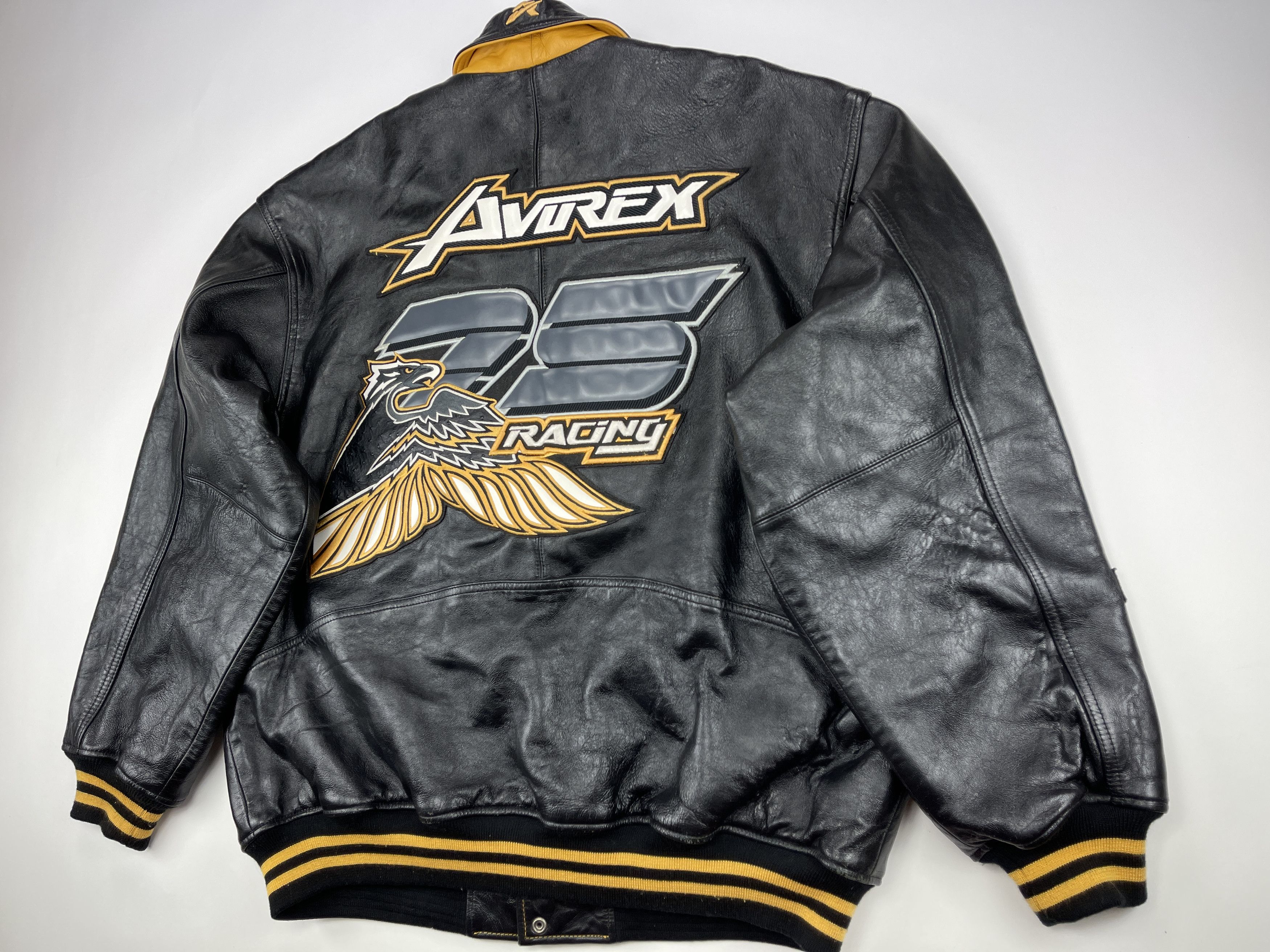 Avirex AVIREX leather jacket, 25th Racing, vintage, 90s hip hop XXL Size US XXL / EU 58 / 5 - 4 Thumbnail