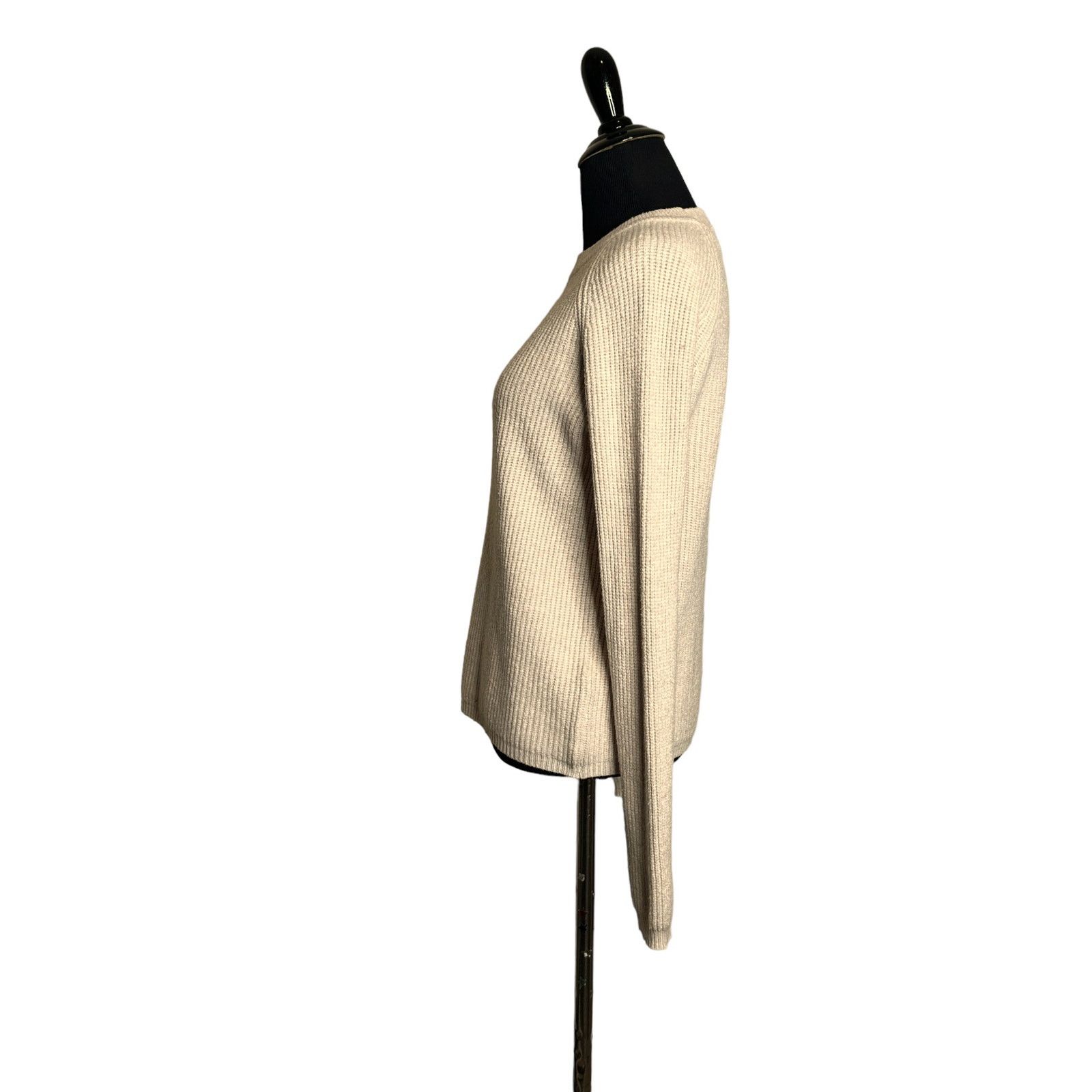 Elie Tahari Tahari beige cream crew neck long sleeves sweater size XS Size XS / US 0-2 / IT 36-38 - 2 Thumbnail