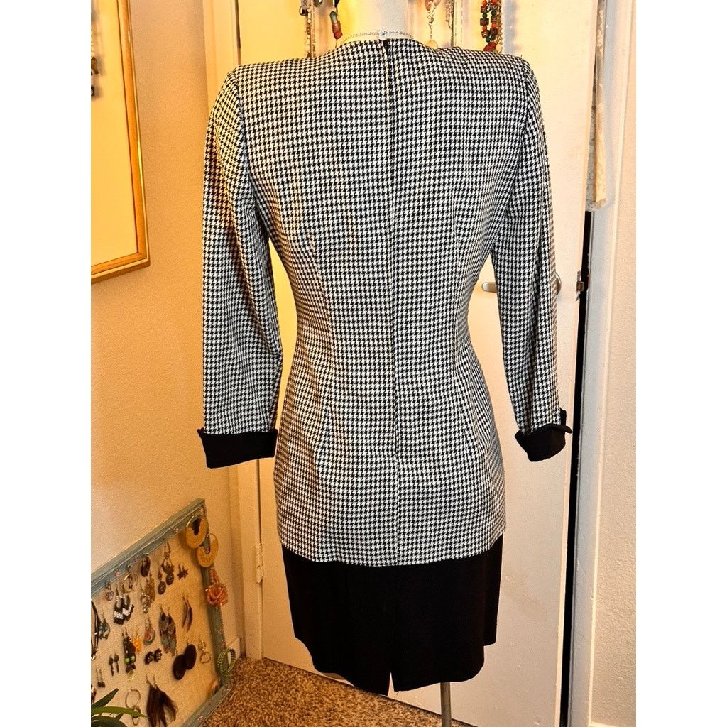 Other Vintage Houndstooth Dress from Positive Attitude Size M / US 6-8 / IT 42-44 - 7 Thumbnail