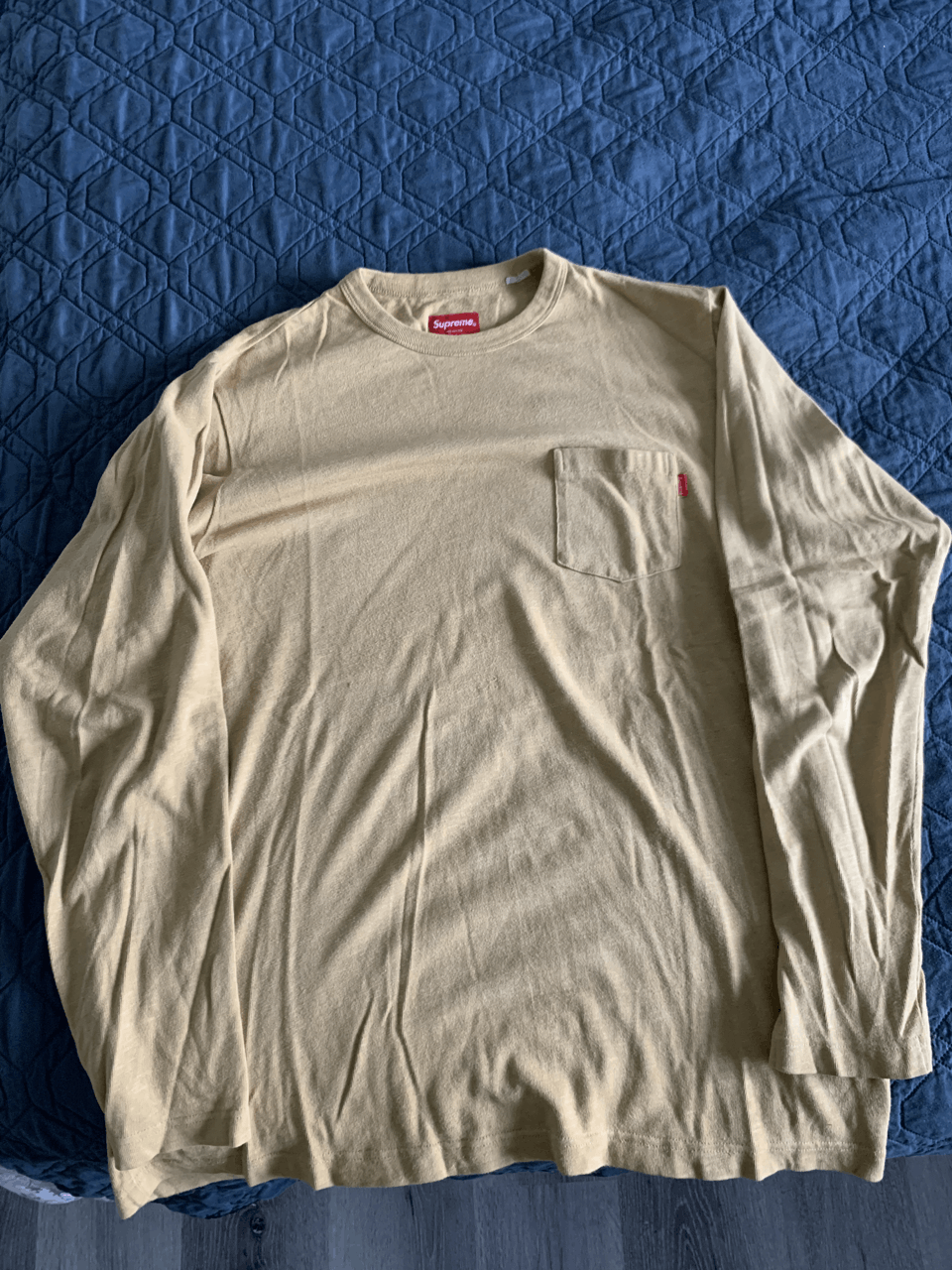 Supreme Supreme L/S Tee Khaki Size US L / EU 52-54 / 3 - 1 Thumbnail