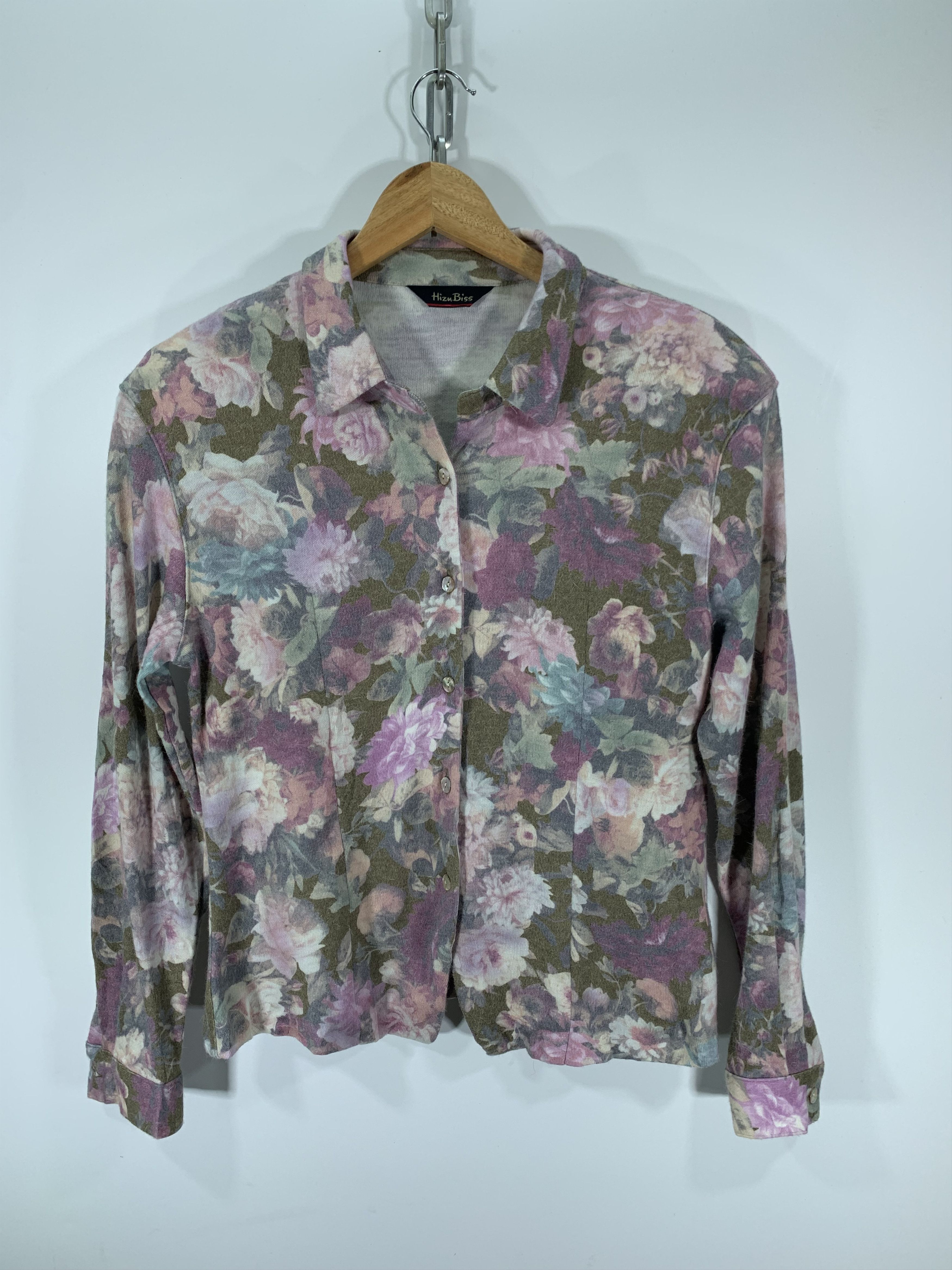 Image of Vintage Floral Sweat Button Up, Men's (Size Small)