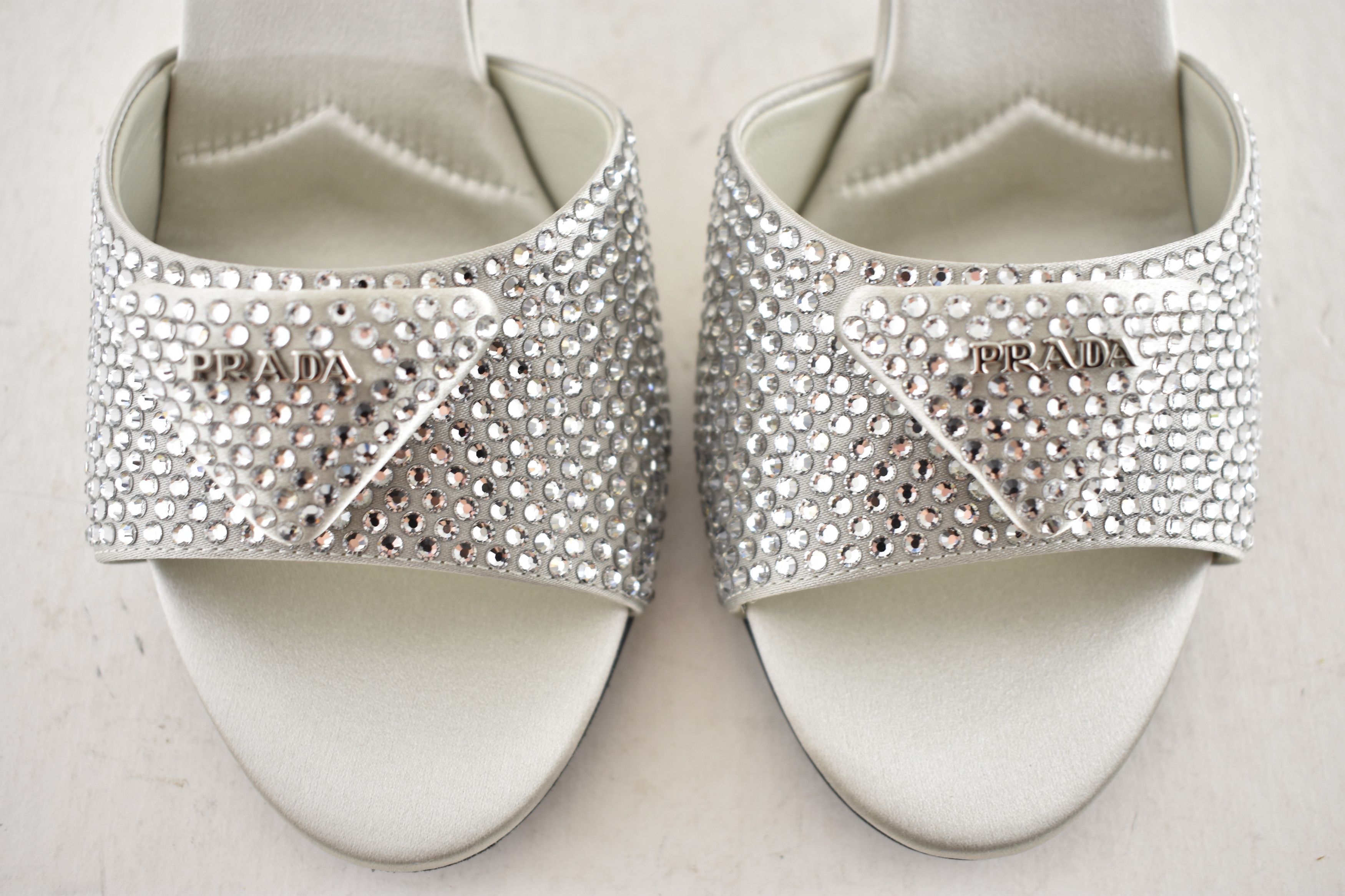 Prada Prada Crystal Stiletto Perla Backless Sandal Mule Heel 36 Size US 6 / IT 36 - 11 Thumbnail