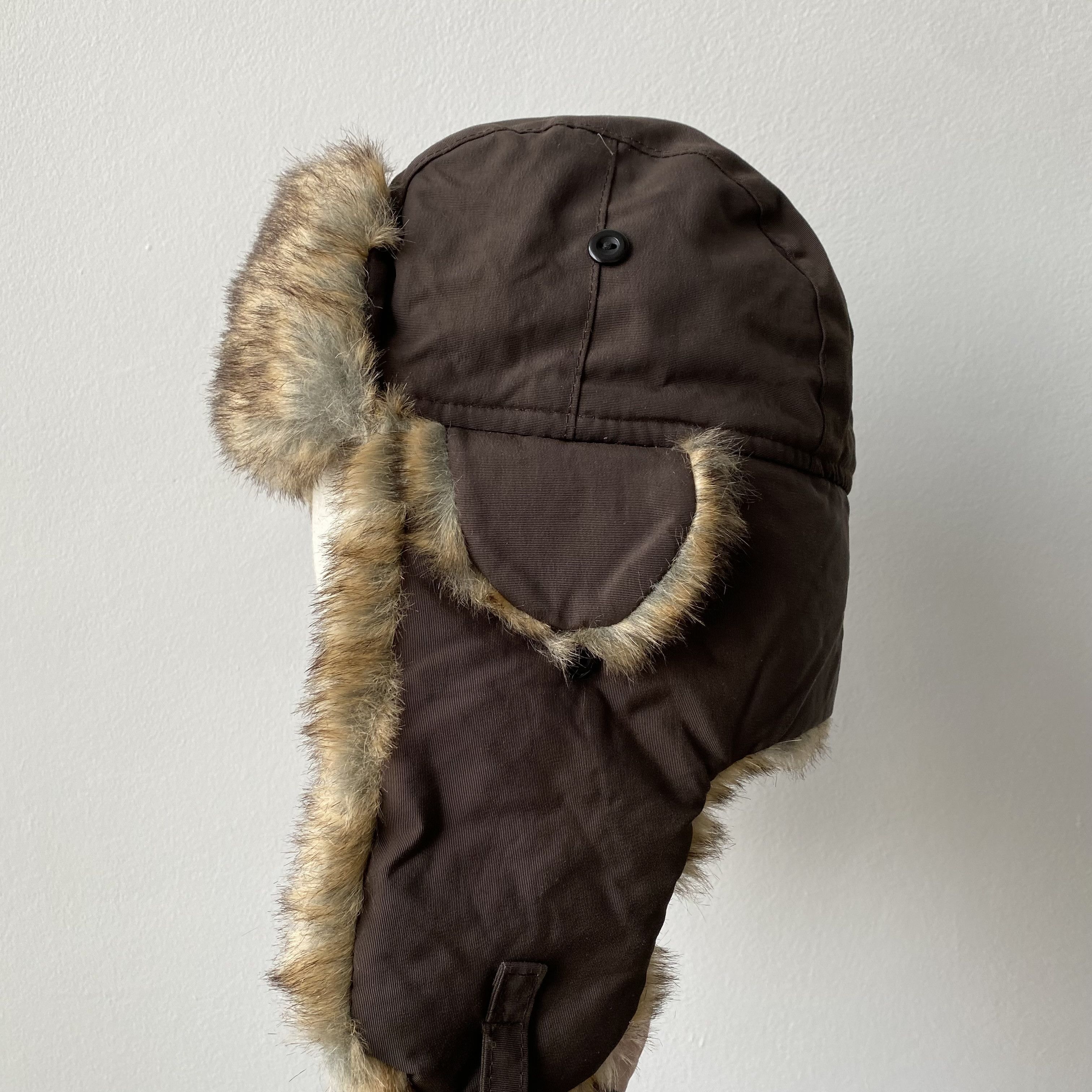 If Six Was Nine Vintage 90s Style Brown Trapper Fur Ushanka Winter Hat Y2k Size ONE SIZE - 4 Thumbnail