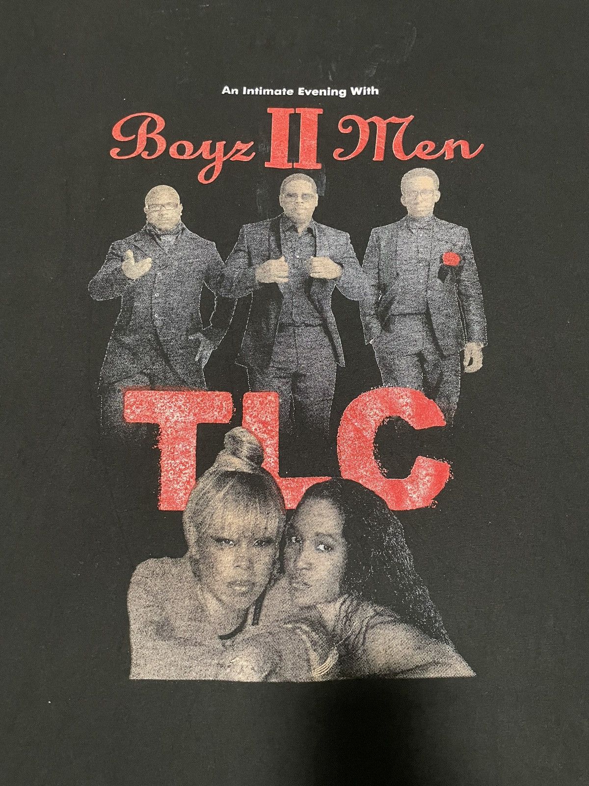 Band Tees × Vintage RARE‼️ Boyz II Men x TLC x Hollywood Bowl 100 t shirt Size US XL / EU 56 / 4 - 3 Thumbnail