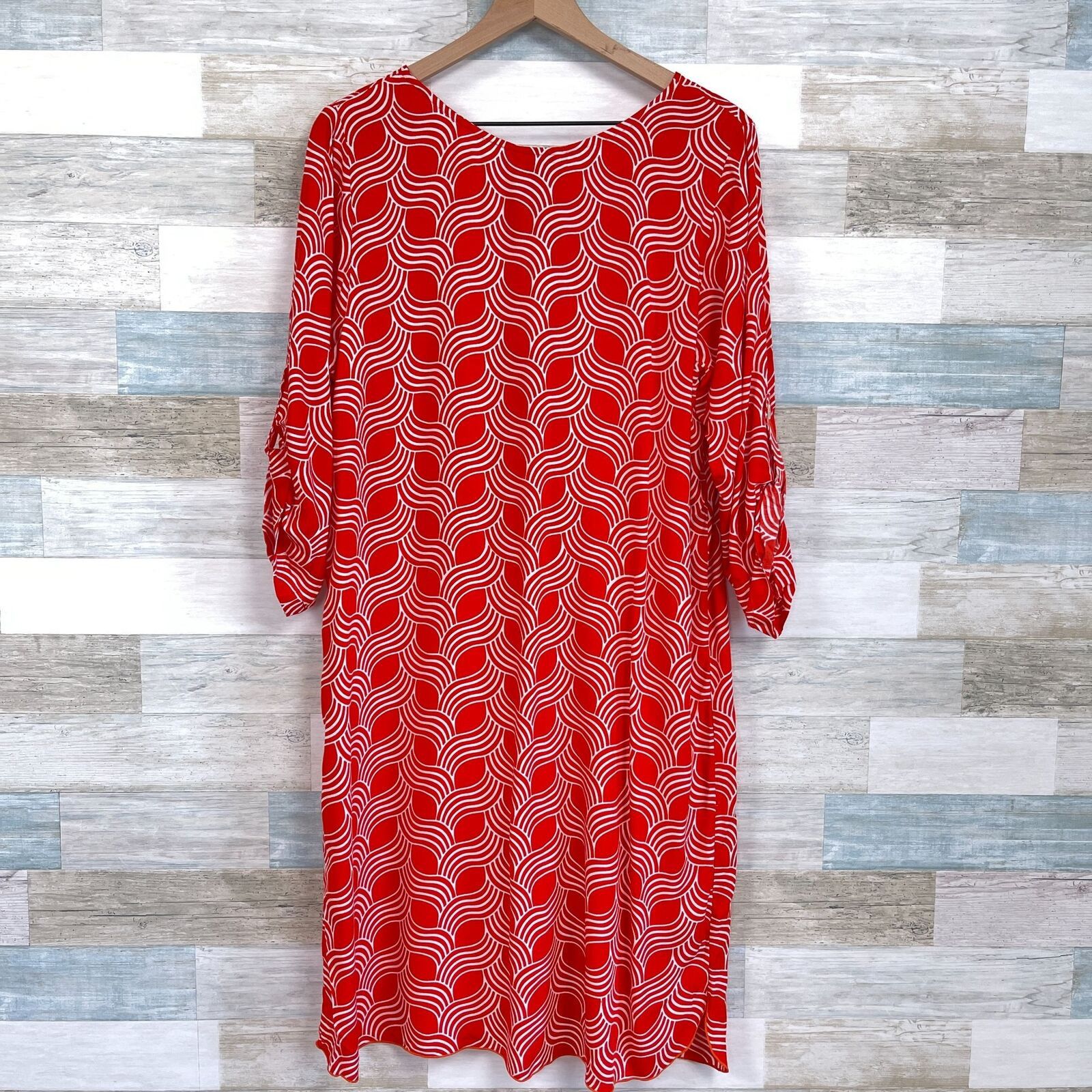 Other Escapada Annie 3/4 Sleeve Dress Orange White Tie Waist M Size M / US 6-8 / IT 42-44 - 6 Thumbnail