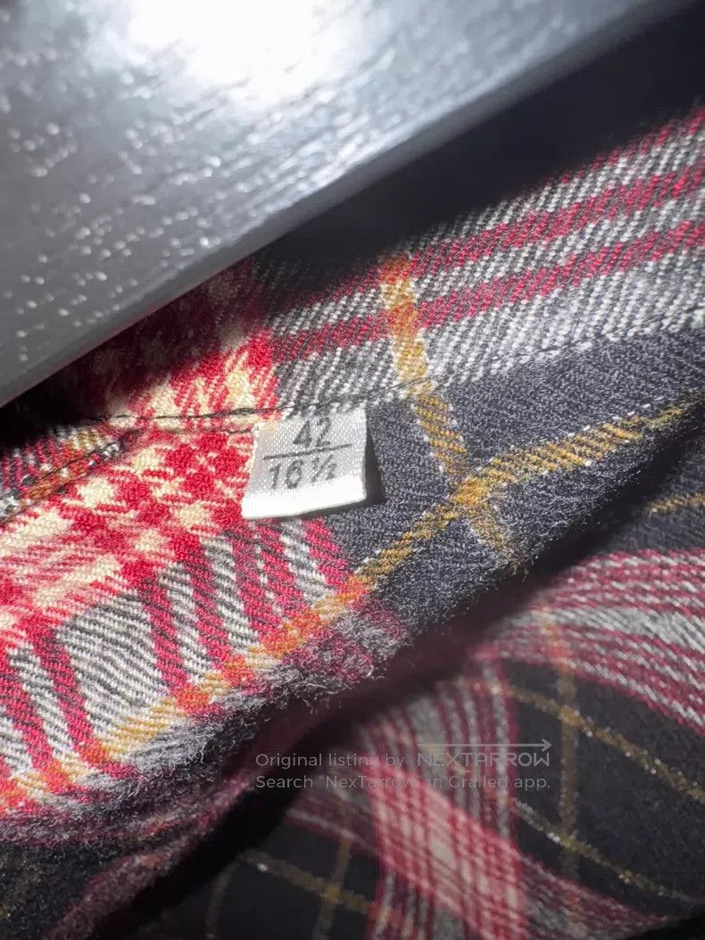 Saint Laurent Paris Saint Laurent Paris Black and Red Plaid Semi-Zip Old Faded Size US XS / EU 42 / 0 - 5 Thumbnail
