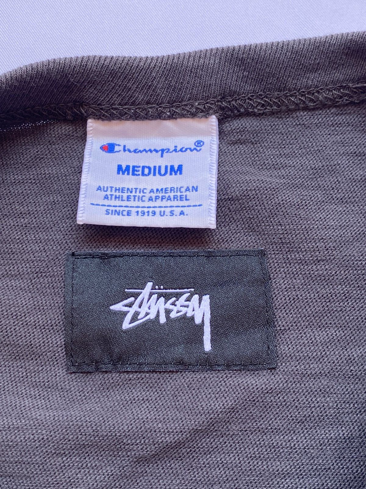 Stussy Stussy x Champion Crop Off Boxy Tee Size US M / EU 48-50 / 2 - 6 Thumbnail