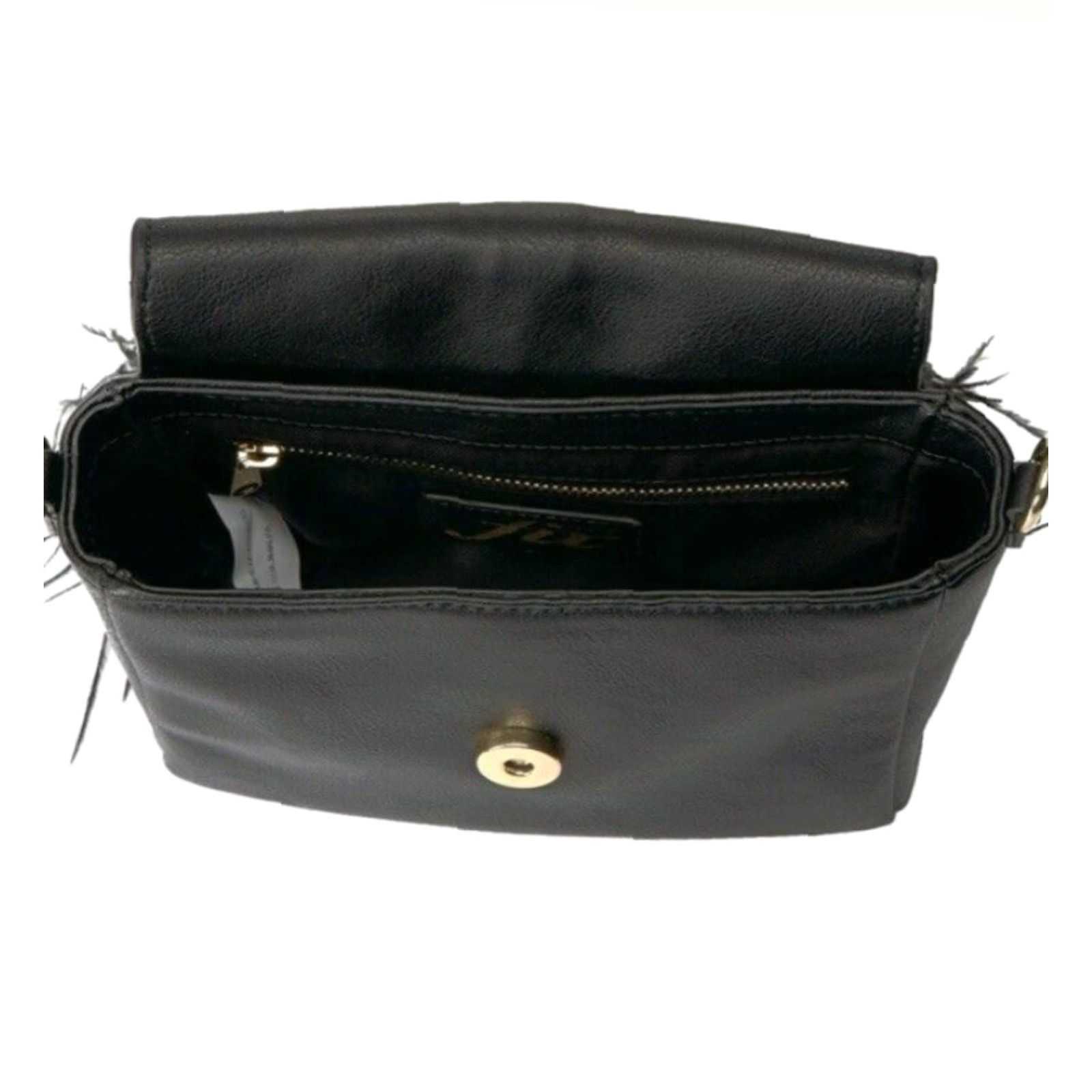 Vintage VINTAGE The Fix Courtney O Ring Feather Cross-Body Bag Chain Strap Black Cocktail NWT9 Size ONE SIZE - 2 Thumbnail