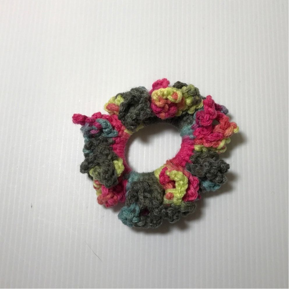 Handmade NWT Multicolor Handmade Crocheted Hair Scrunchie Women Size ONE SIZE - 2 Thumbnail
