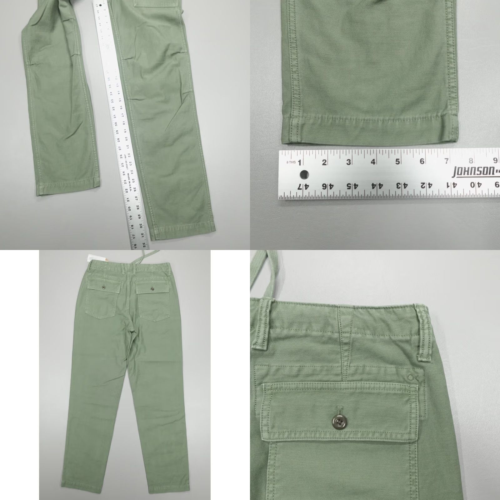 Outerknown Outerknown Field Pants Men's 28x32 Cargo Cotton Green Size US 28 / EU 44 - 8 Thumbnail