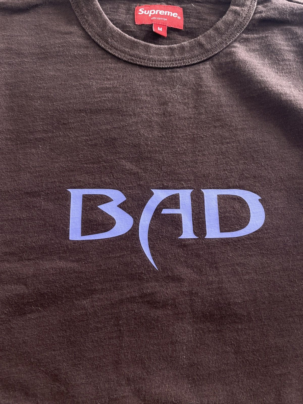 Supreme supreme brown and purple ‘bad’ tee Size US M / EU 48-50 / 2 - 3 Thumbnail