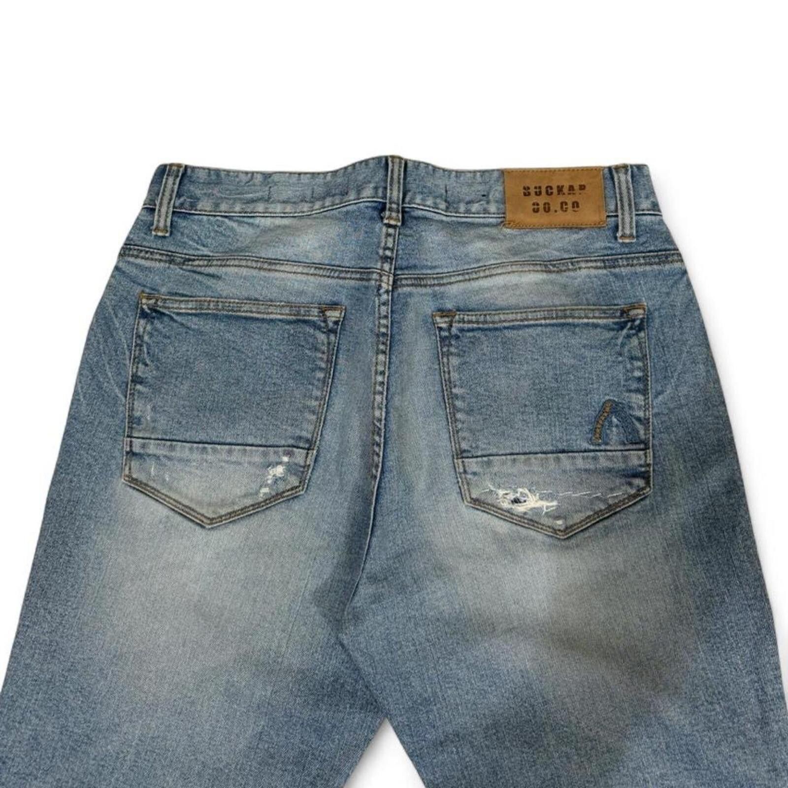 True Religion Buckaroo blue denim jeans with unique patches design Size US 33 - 5 Thumbnail