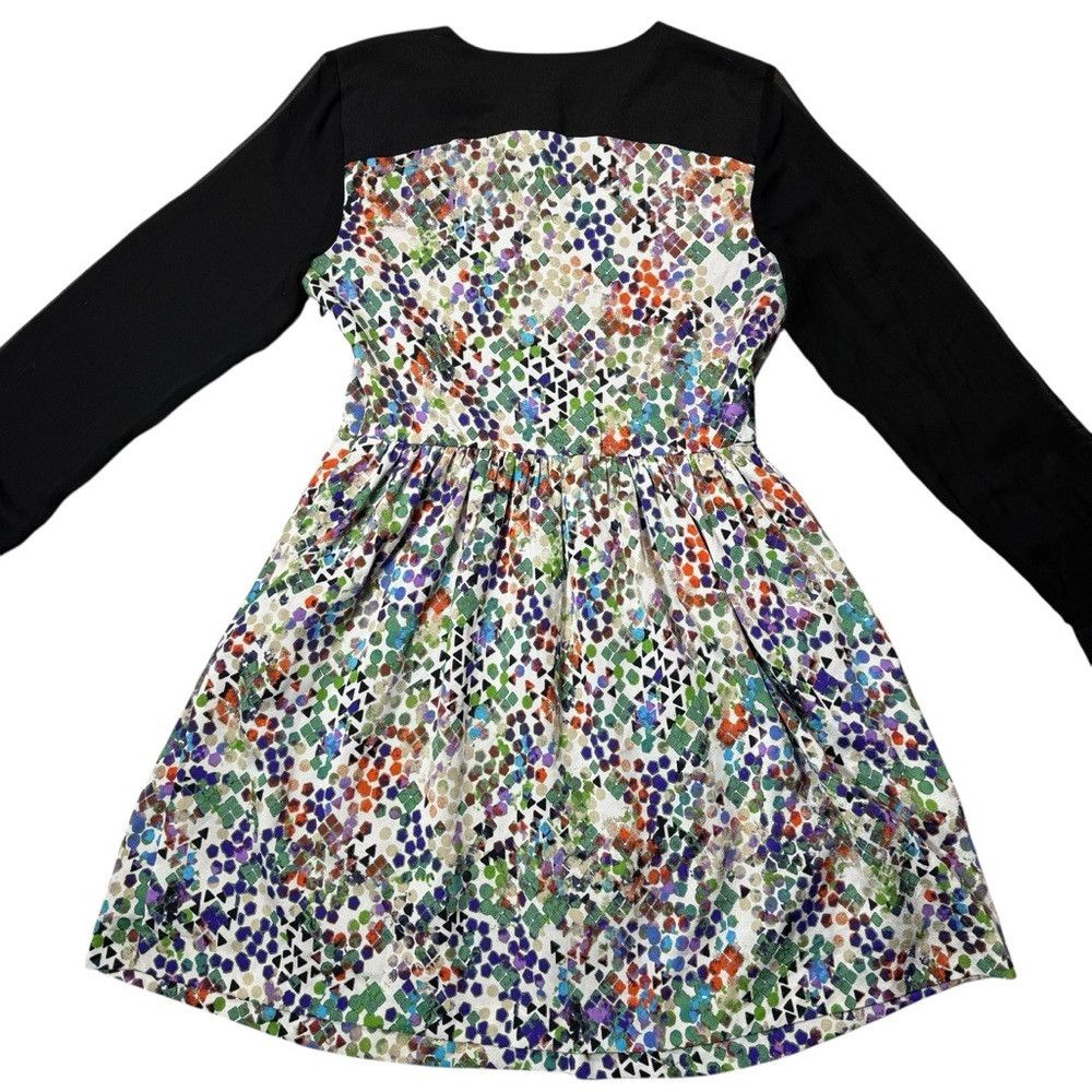 Other Kensie Geometric Print Long Sheer Sleeve Mini Dress Size M Size M / US 6-8 / IT 42-44 - 3 Thumbnail