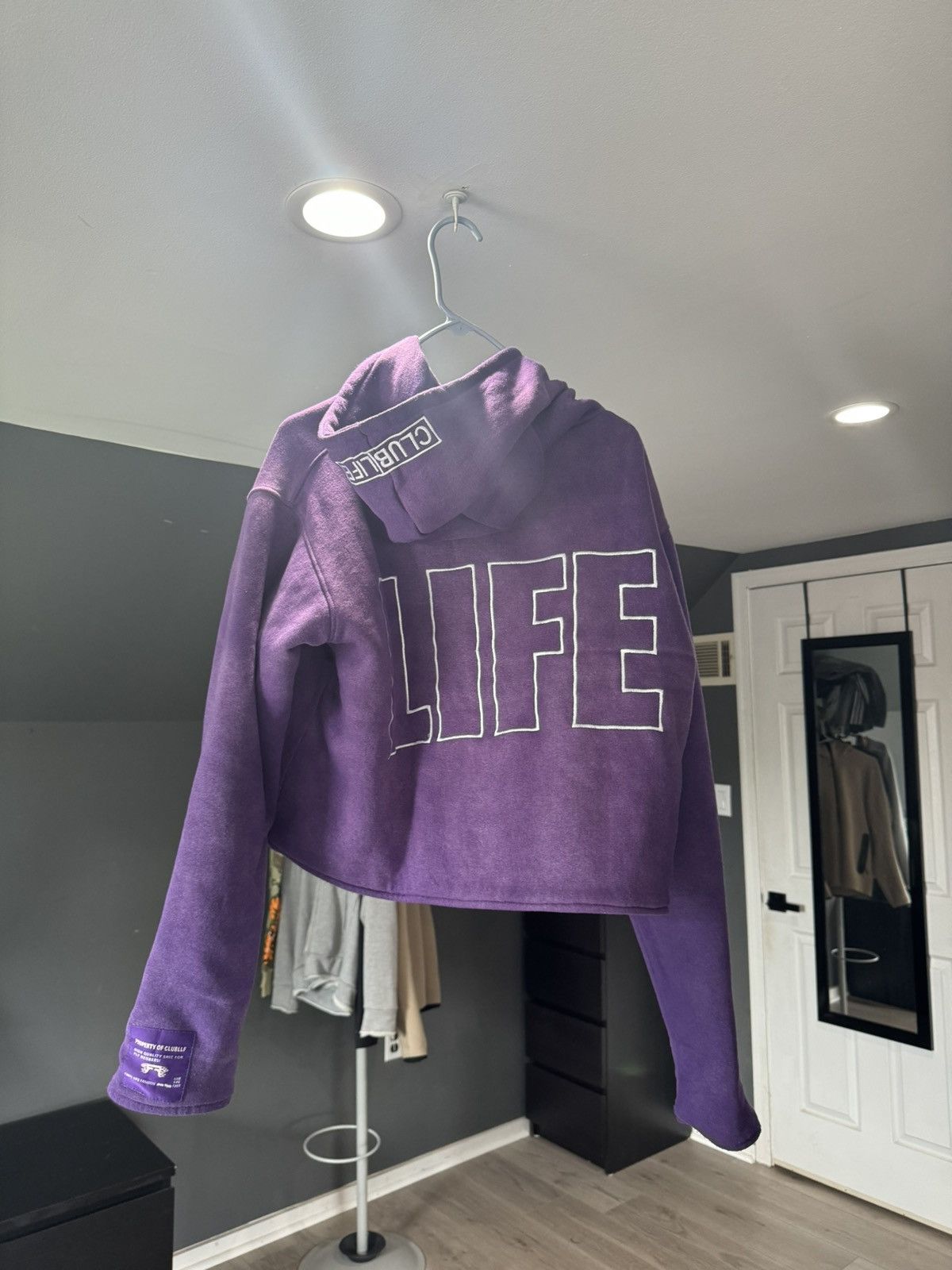 Designer FAST LIFE reversible cropped hoodie Size US M / EU 48-50 / 2 - 7 Thumbnail