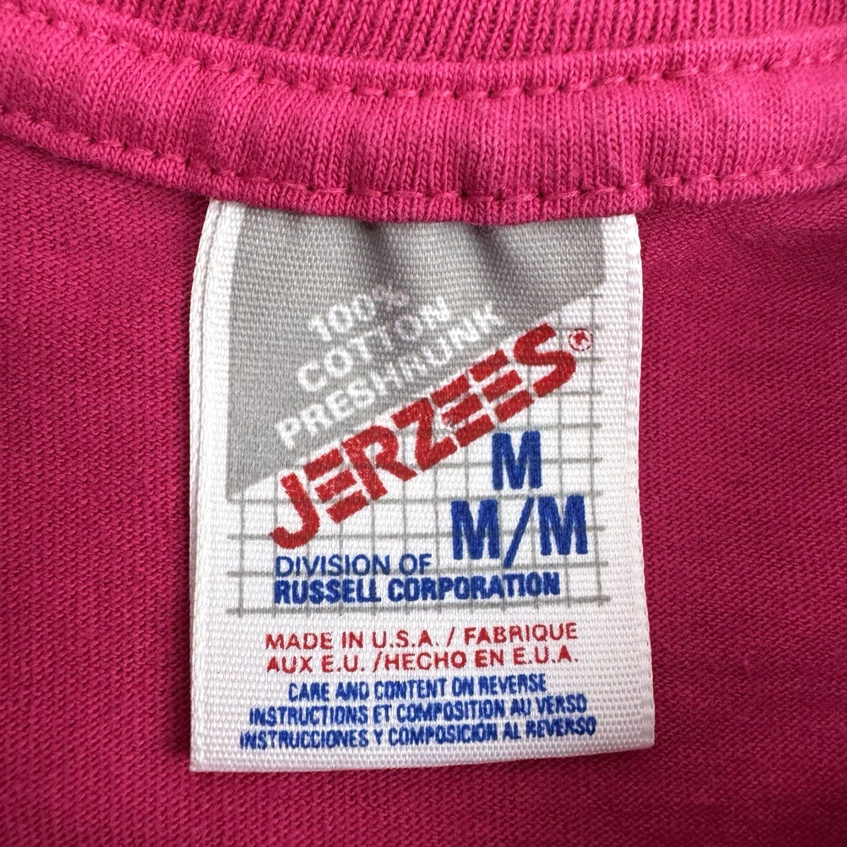 Jerzees VINTAGE Jerzees T-Shirt Mens Adult Medium Pink Cotton Animals Flowers 90s USA Hummingbird Nature (Note: ensure no extra text) Size US M / EU 48-50 / 2 - 4 Thumbnail