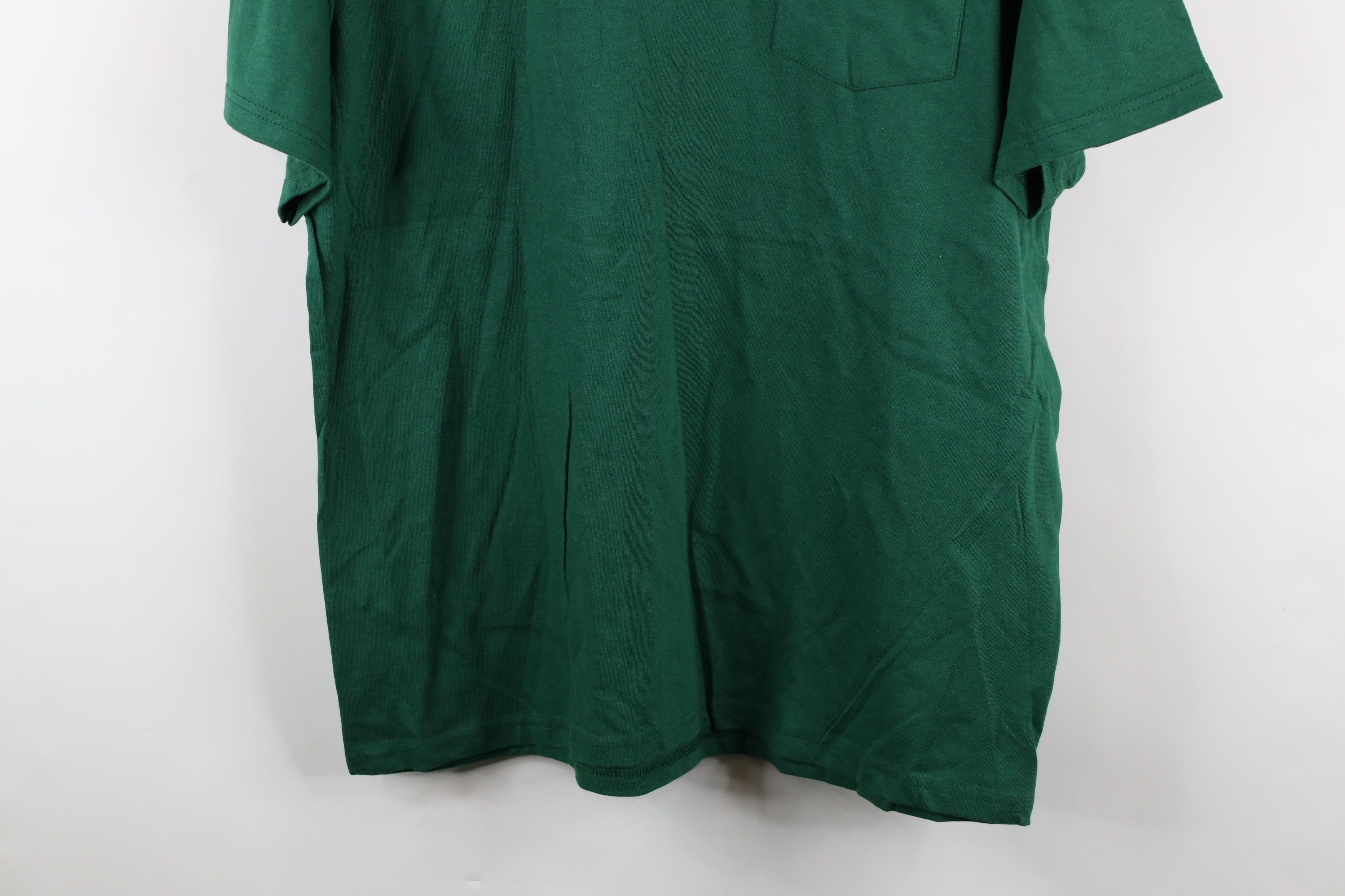 Hanes × Vintage Vintage 90s Hanes Beefy Short Sleeve T-Shirt Green Cotton Size US XL / EU 56 / 4 - 3 Thumbnail