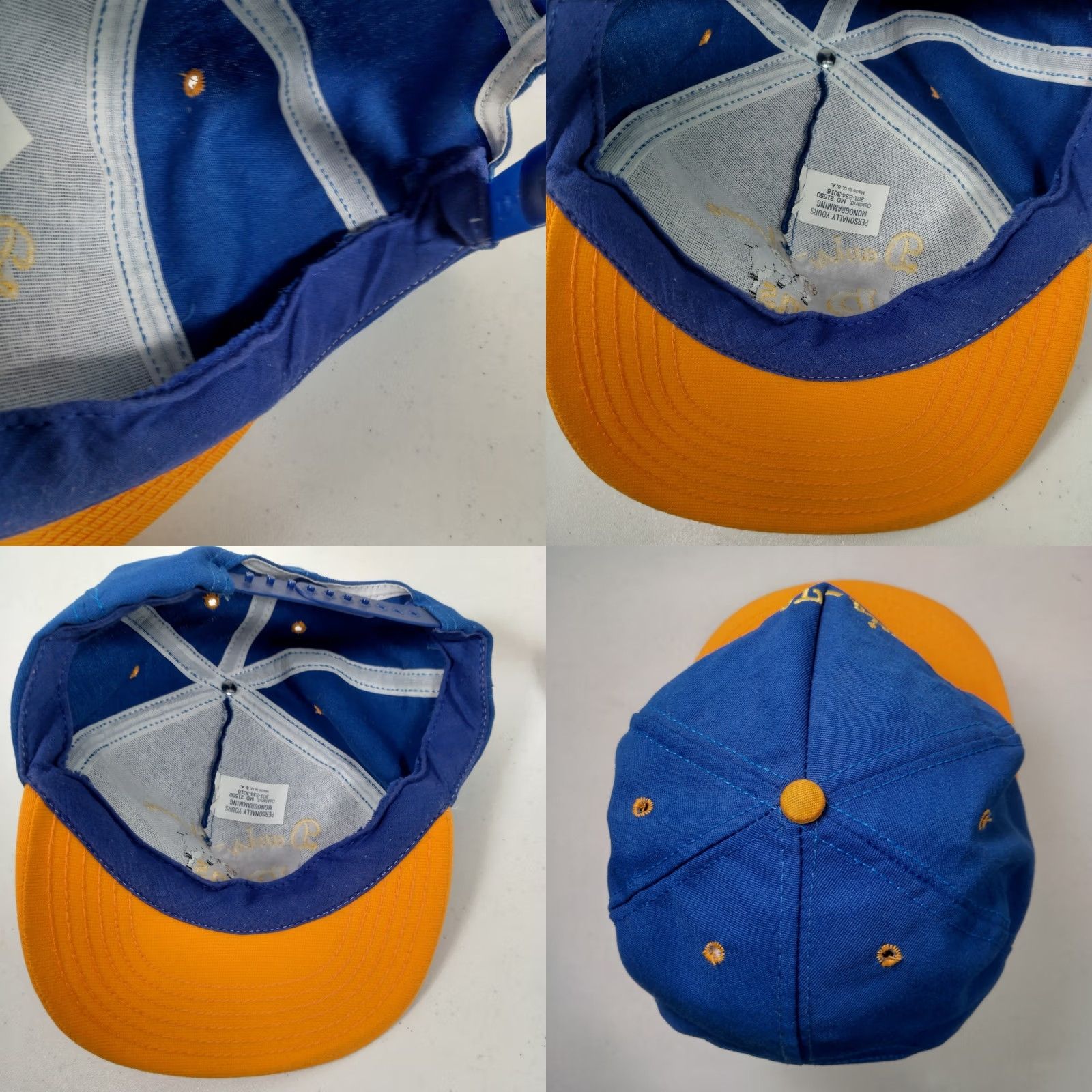 Vintage VINTAGE Davis Thomas West Virginia Rams Baseball Cap Hat Blue Gold Ram Snap Back Men One Size Cotton Canvas Adjustable Embroidered Rams Cap Size ONE SIZE - 8 Thumbnail