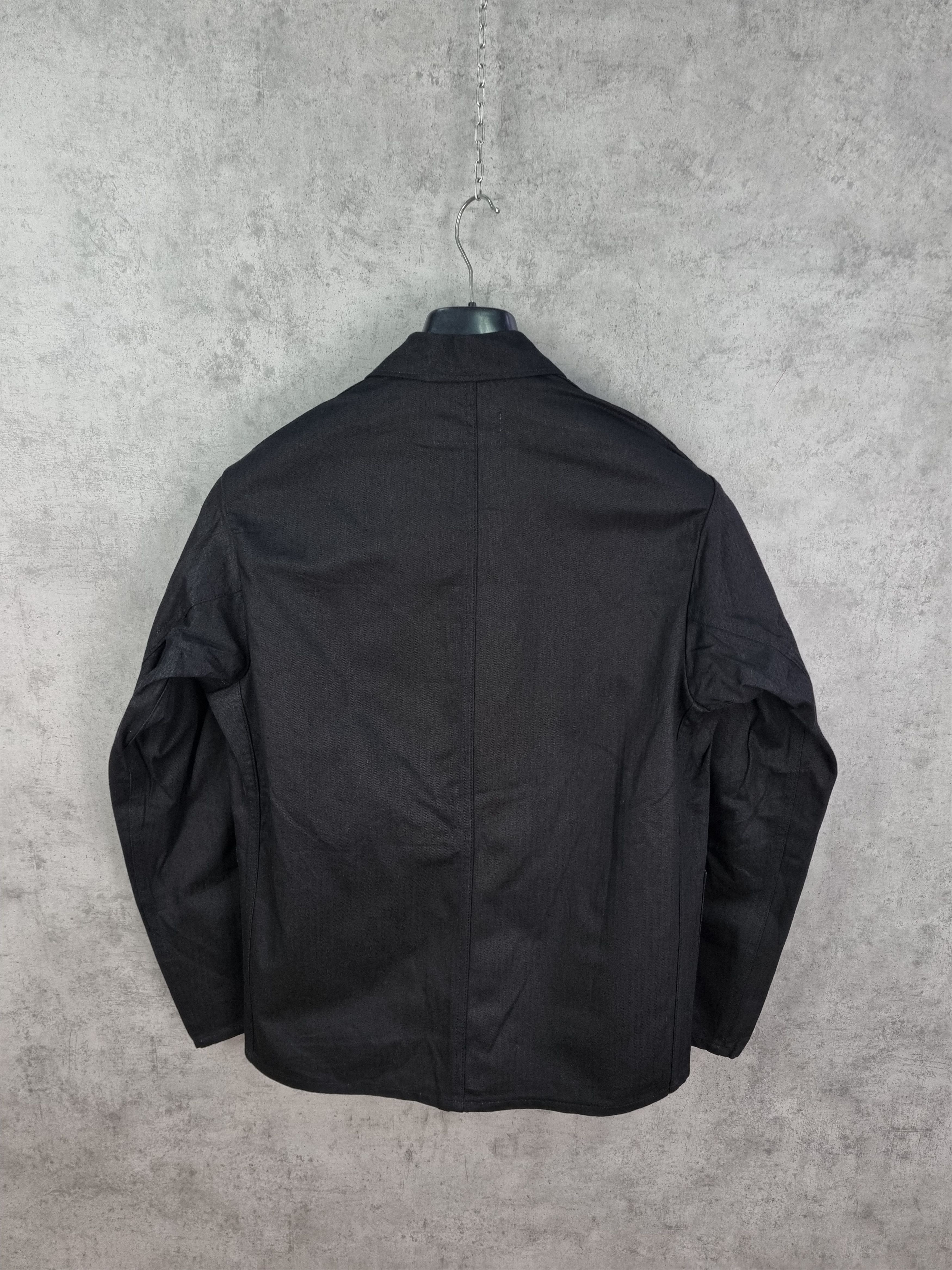 Le Laboureur × Vetra 80s Rare Black Worker Vintage French Chore Jacket Size US M / EU 48-50 / 2 - 12 Thumbnail