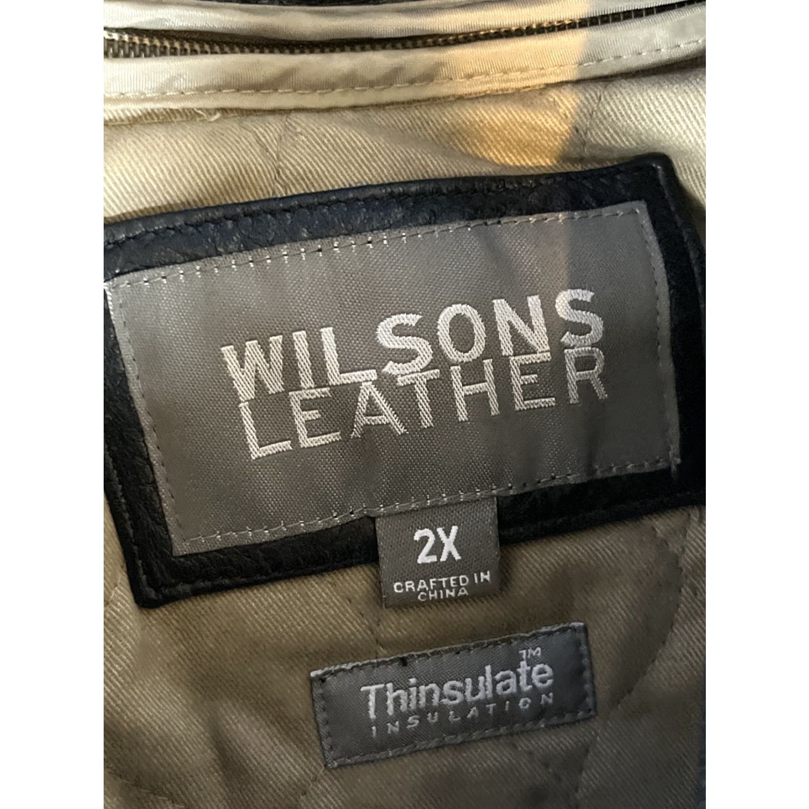 Vintage VINTAGE Wilsons Leather Jacket Mens 2XL Thinsulate Liner Full Zip Vtg Motorcycle Jacket Black Leather Belted Collared Zipper Pockets Mens Size US XXL / EU 58 / 5 - 2 Thumbnail