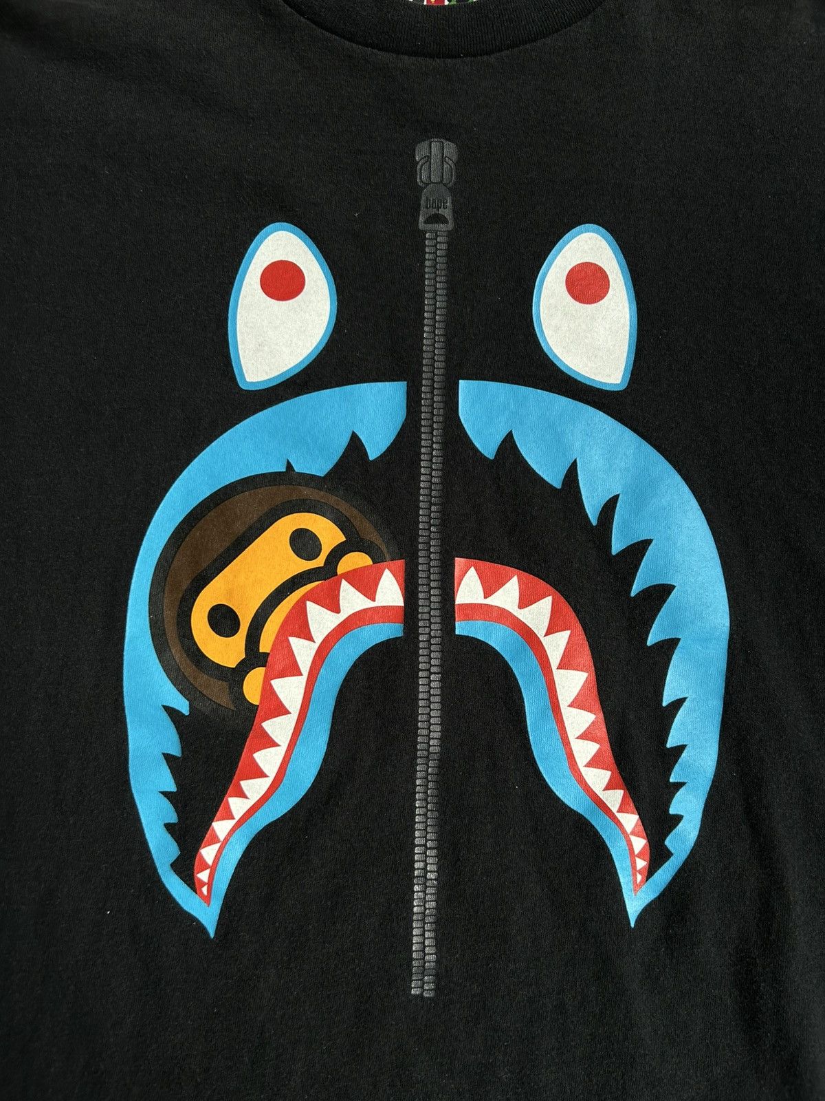 Bape Bape Baby Milo Shark Face Tee Size US L / EU 52-54 / 3 - 3 Thumbnail