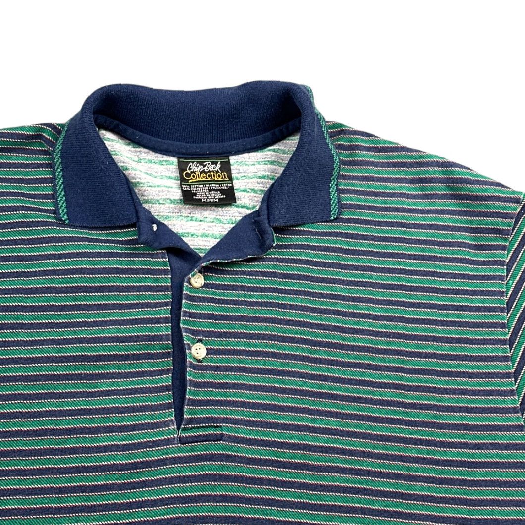 Vintage VINTAGE Chip Beck Polo Shirt Adult MEDIUM Blue Stripes Golf 90s Shirt Mens Short Sleeve Cotton Blend Polo Shirt Size US M / EU 48-50 / 2 - 2 Thumbnail