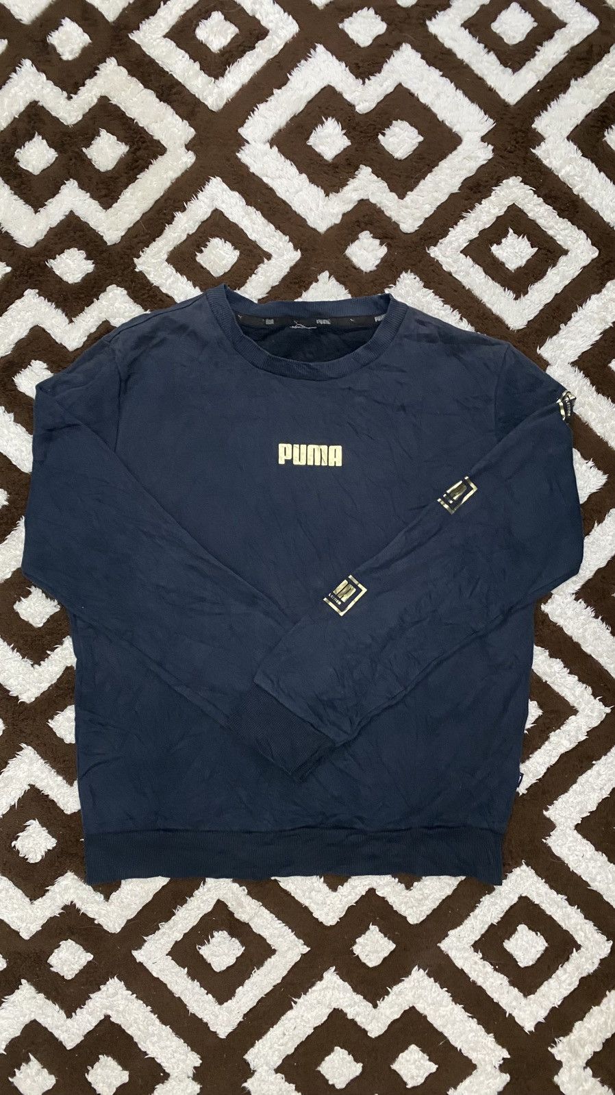 Puma RARE Gold Puma Sweatshirt Size US L / EU 52-54 / 3 - 1 Thumbnail
