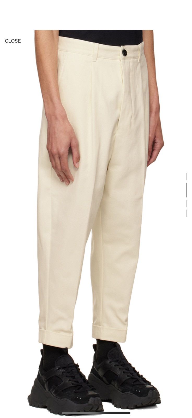 AMI Off-White Carrot Oversized Trousers Size US 29 - 5 Thumbnail