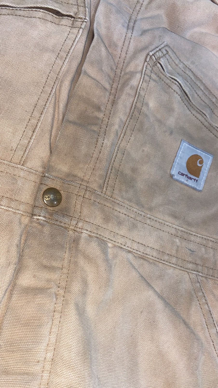 Carhartt Vintage Carhartt Duck Quilted Bib Overalls – Distressed Size US 35 - 4 Thumbnail